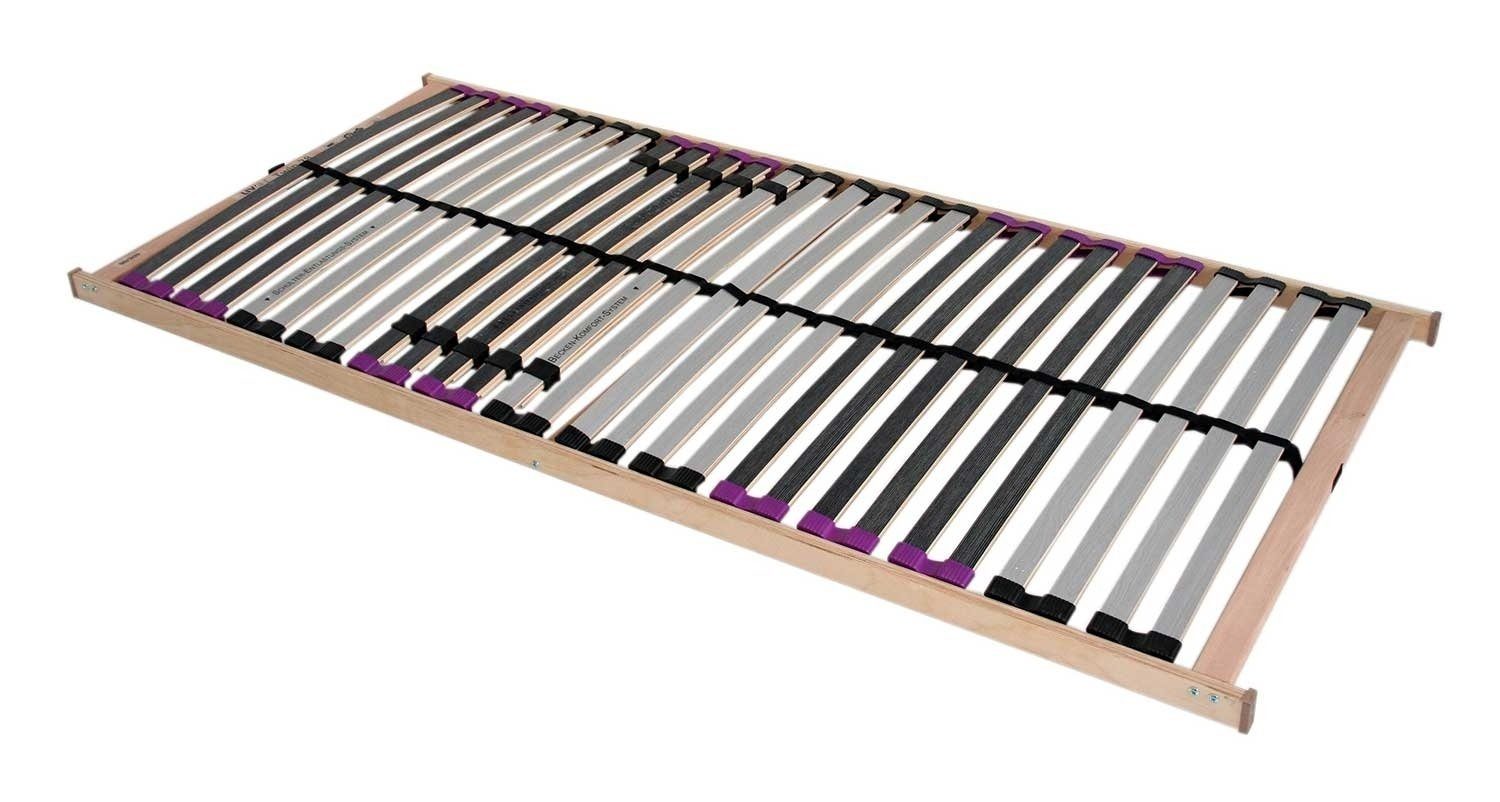 Lattenrost TWIN, 90 x 200 cm, 28 Federholzleisten, Holzrahmen, Beco, Kopfteil nicht verstellbar, Fußteil nicht verstellbar, nicht verstellbar, individuelle Härteregulierung