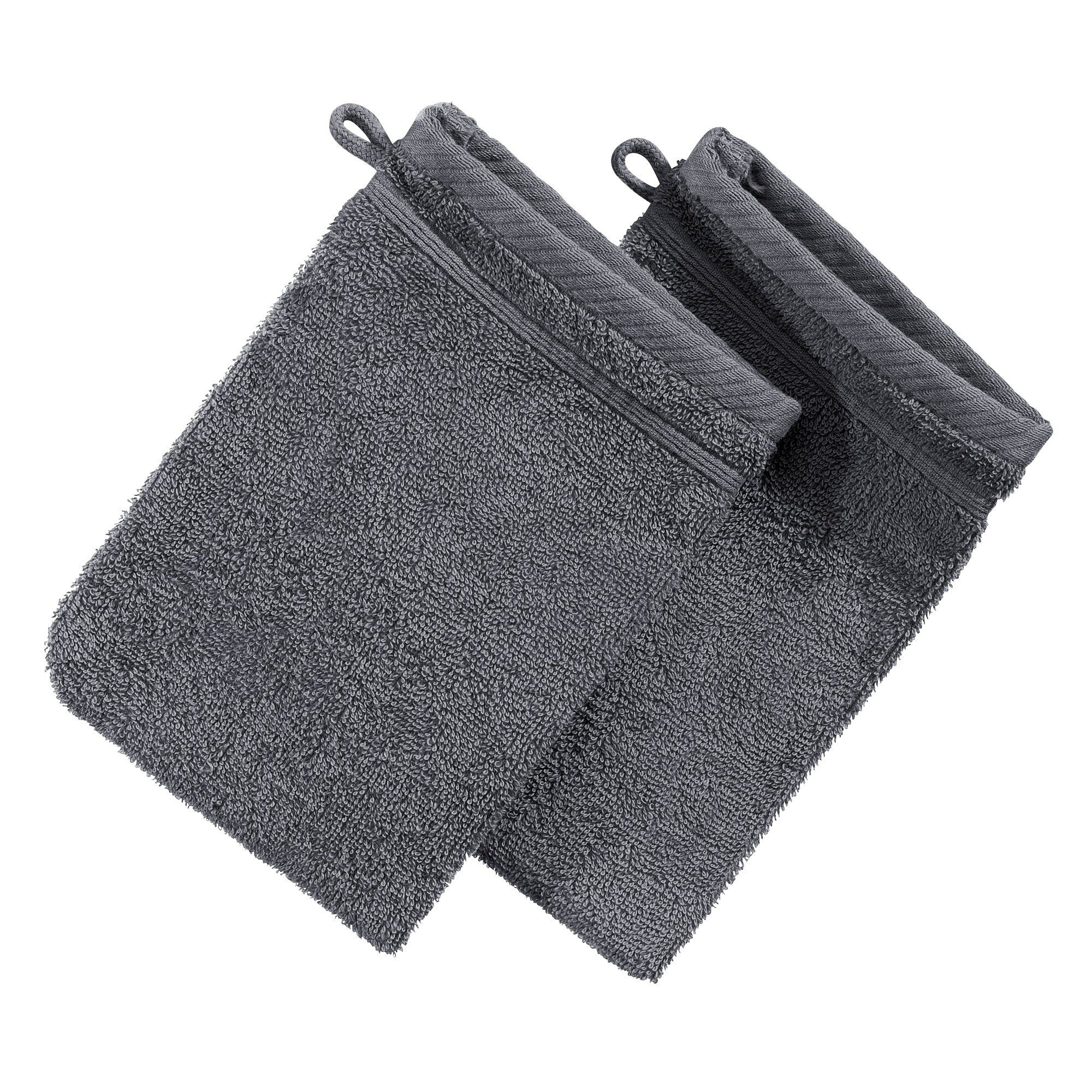 Erwin Müller Waschhandschuh Waschhandschuh "Heidelberg" 2er-Pack, Frottier, Walk-Frottier Uni