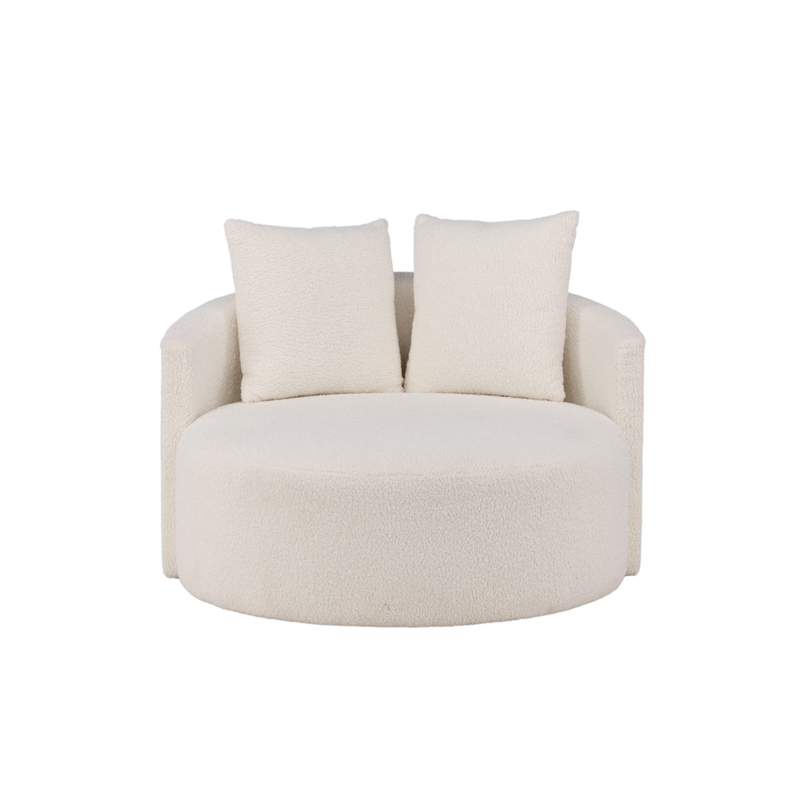 Endorphin Sofa 2er Sofa Kelso – in weiß, Exklusives Designer-Sofa mit Teddy-Bezug