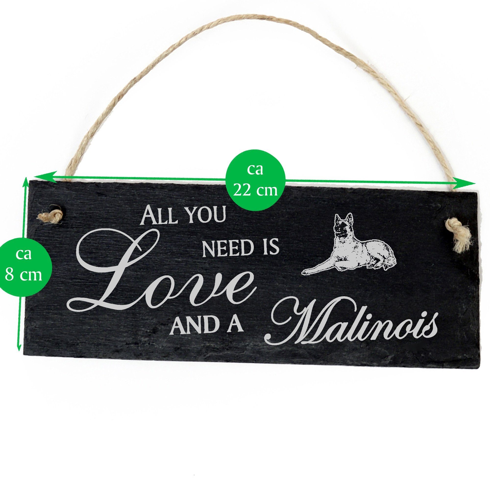 22x8cm Dekolando All is Hängedekoration Love and you Schäferhund Mal Belgischer a need Malinois