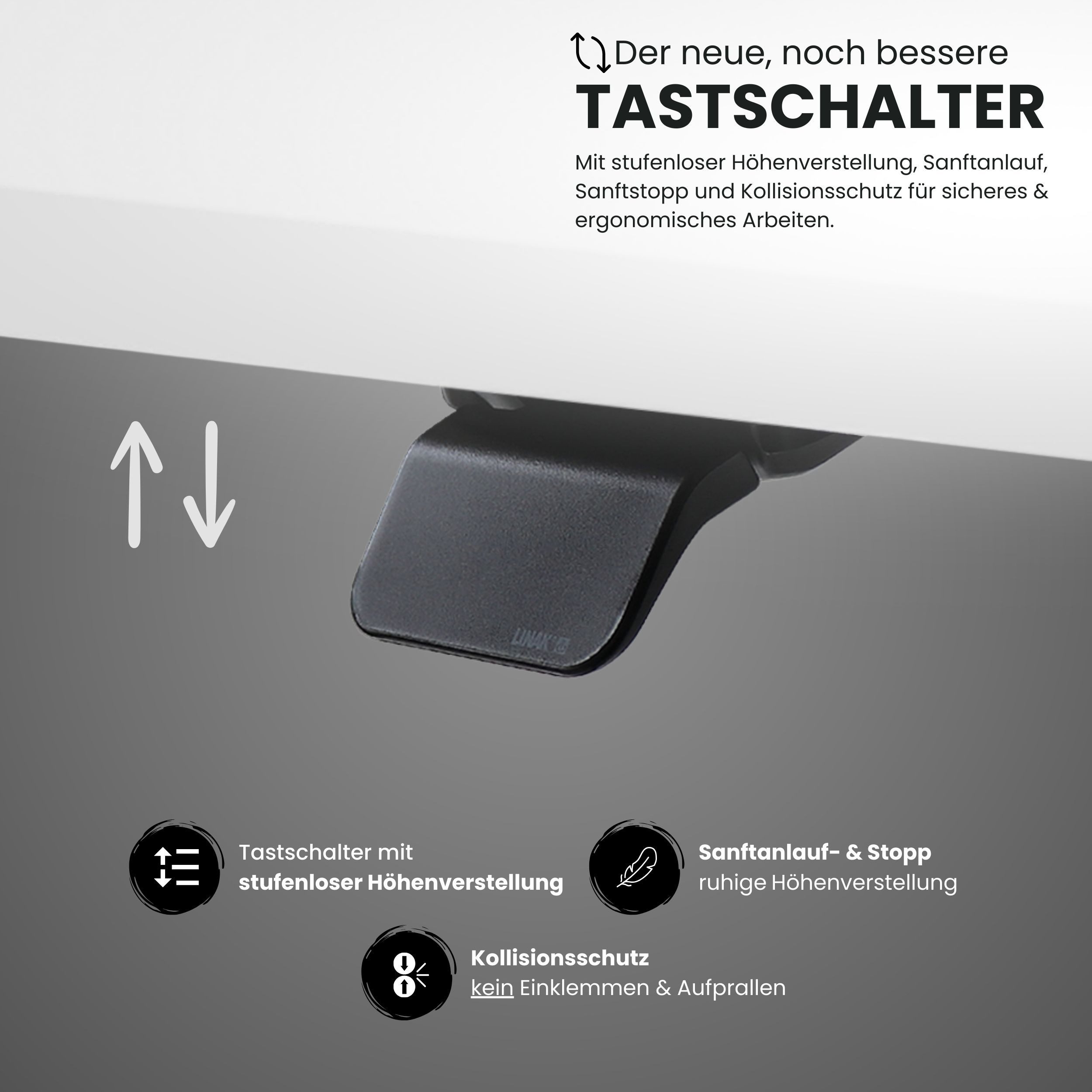 bümö Schreibtisch XMST-Serie, Rechteck: 200 x 100 cm - Dekor: Nussbaum