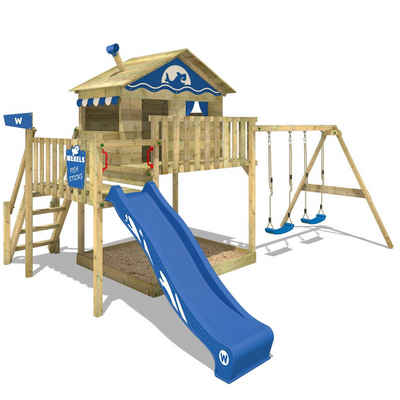 Wickey Spielturm »Stelzenhaus Smart Seaway mit Schaukel & blauer Rutsche«