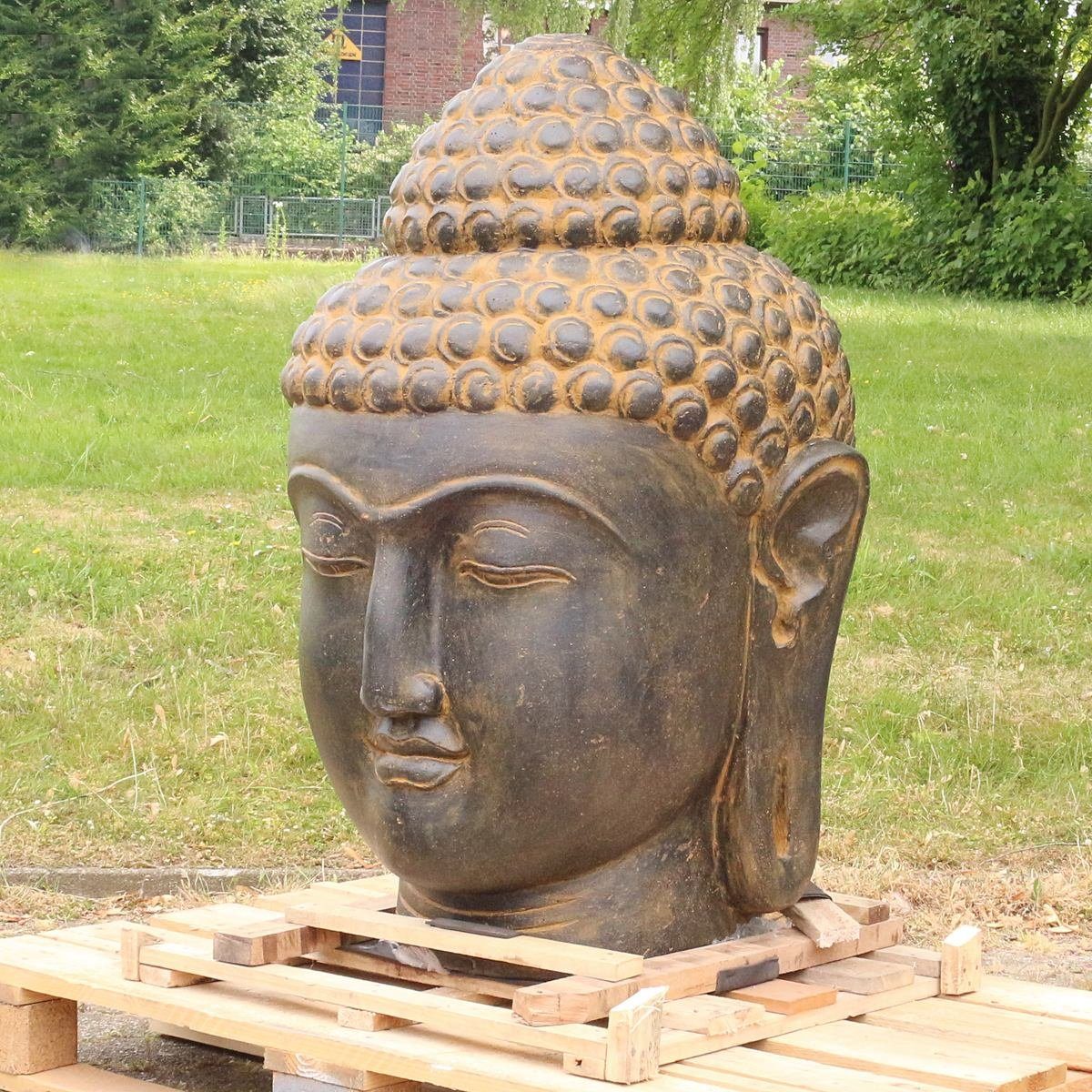 traditionelle Oriental (1 Handarbeit Ursprungsland Finish cm Herstellung Buddha Galerie Antik Kopf St), 100 Dekofigur im Gartenfigur in