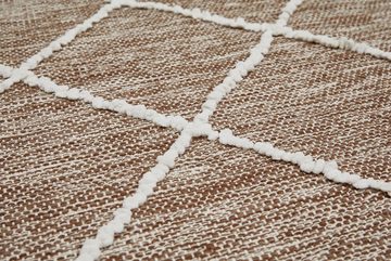 Teppich Pantin, LUXOR living, rechteckig, Höhe: 8 mm, Handweb, Flachgewebe, reine Baumwolle, handgewebt, Rauten Design