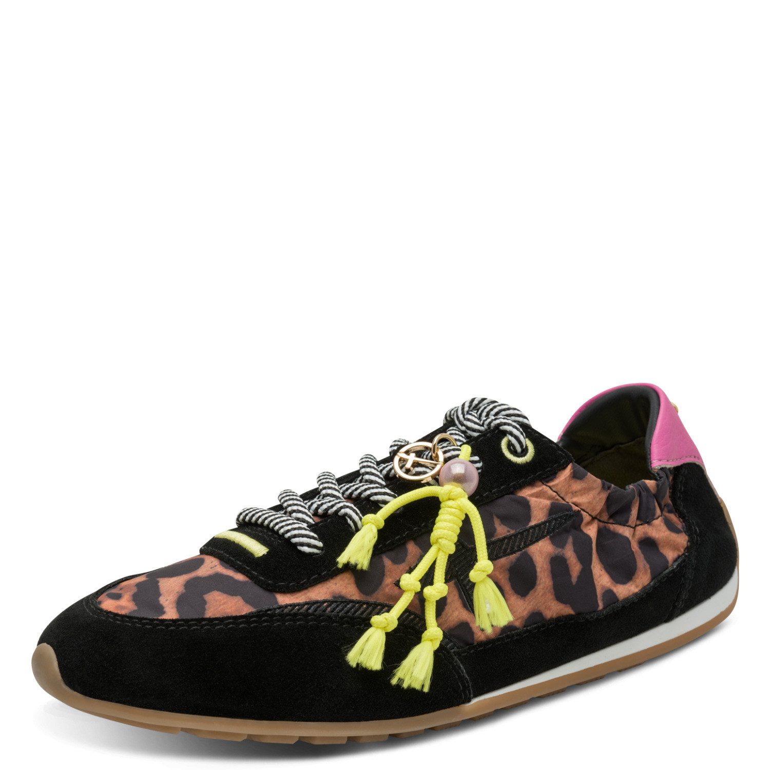 Tamaris Sneaker Freizeitschuh, Halbschuh, Schnürer mit Zierperle und Anhänger