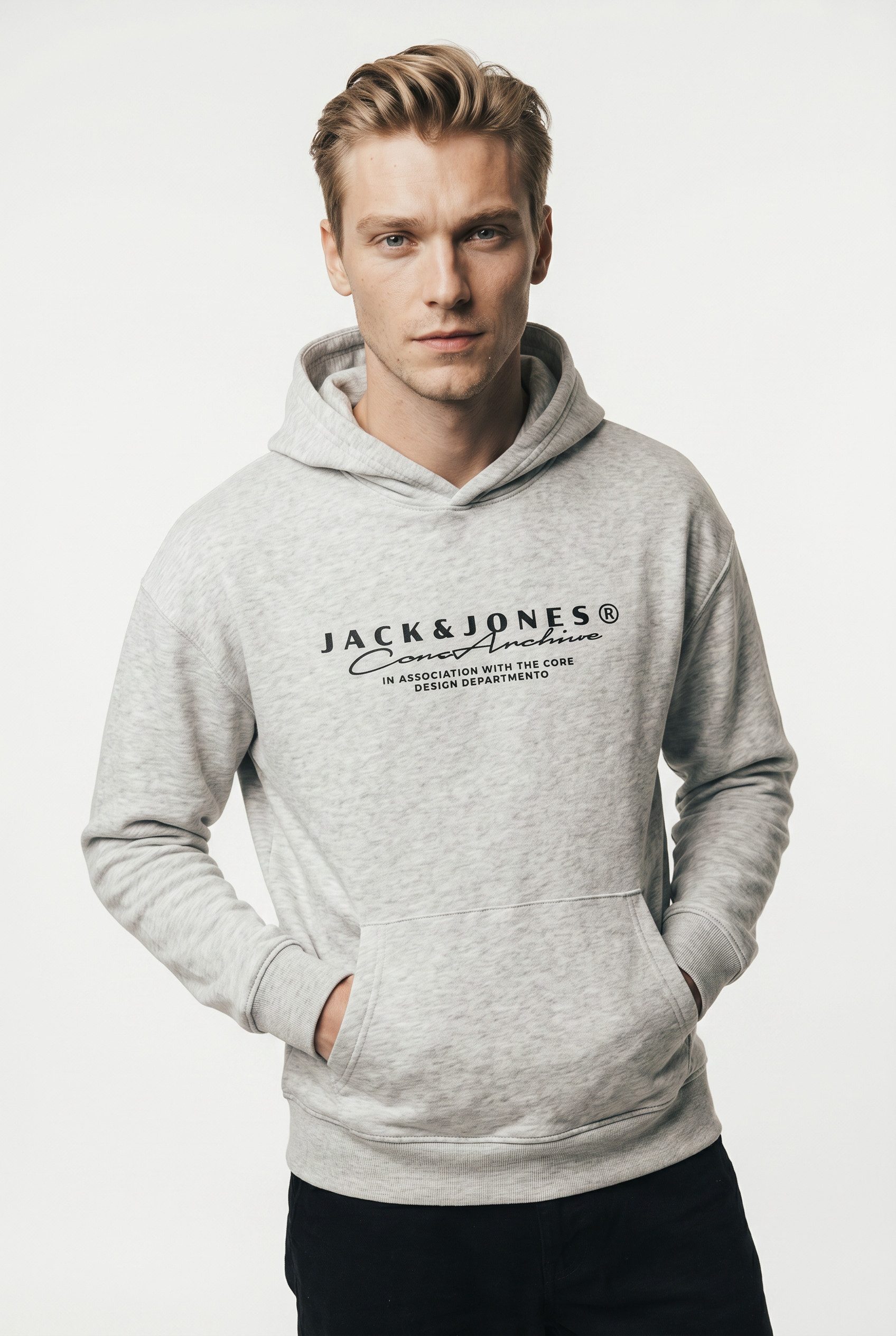 Jack & Jones Kapuzensweatshirt JCOPOINT BRANDING SWEAT HOOD FST