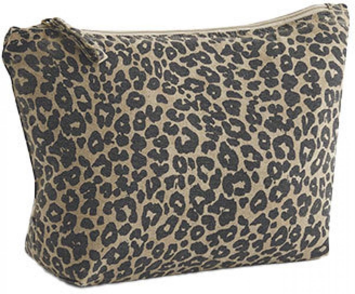 Westford Mill Kulturbeutel Leopard Print Canvas Kultur Tasche