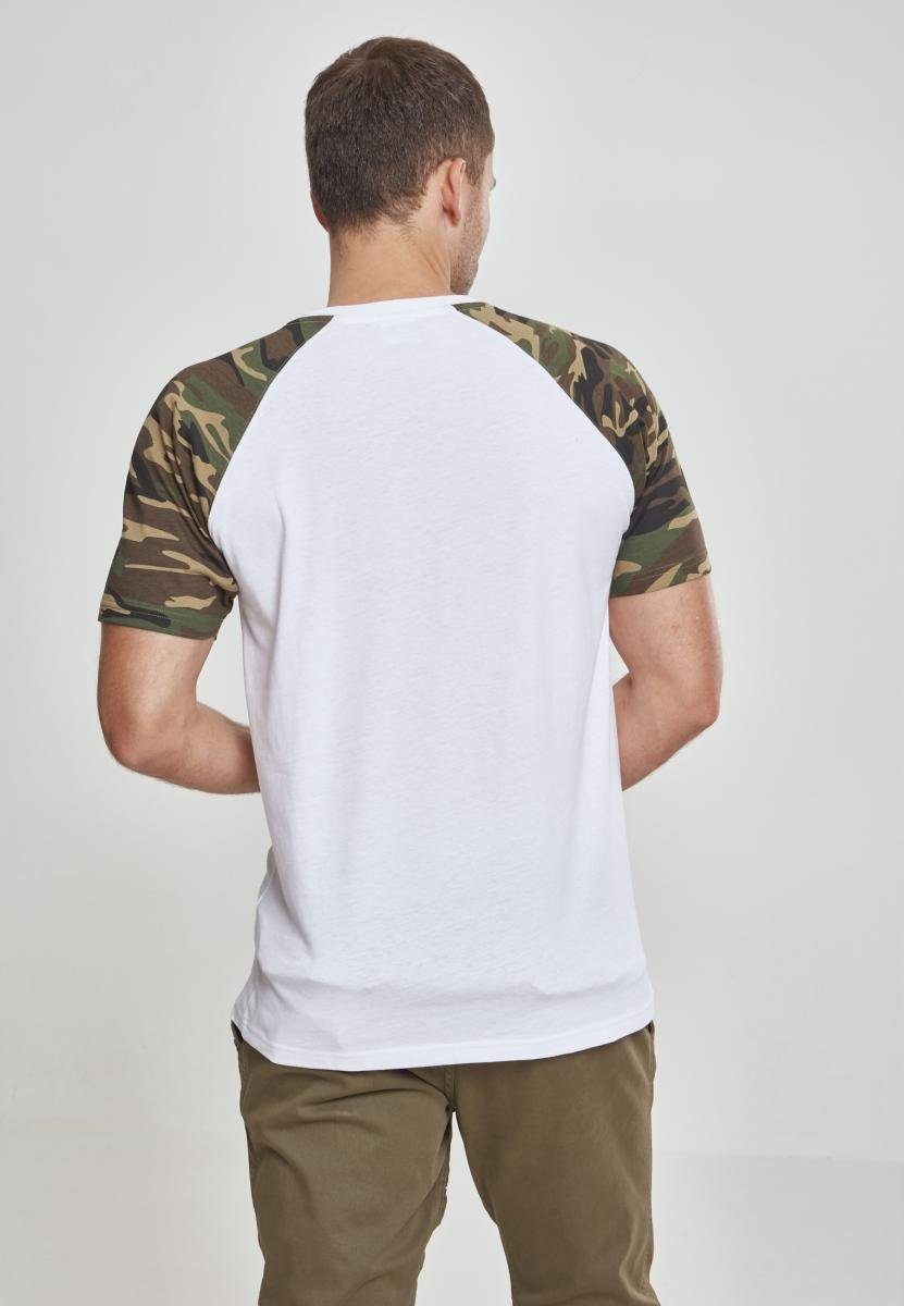 Raglan T-Shirt white/woodcamo CLASSICS URBAN (1-tlg) Herren Contrast Tee