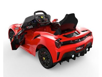 Elektro-Kinderauto Kinder Elektroauto Ferrari 488 Spider, zwei Motoren, LED+FB+Audio