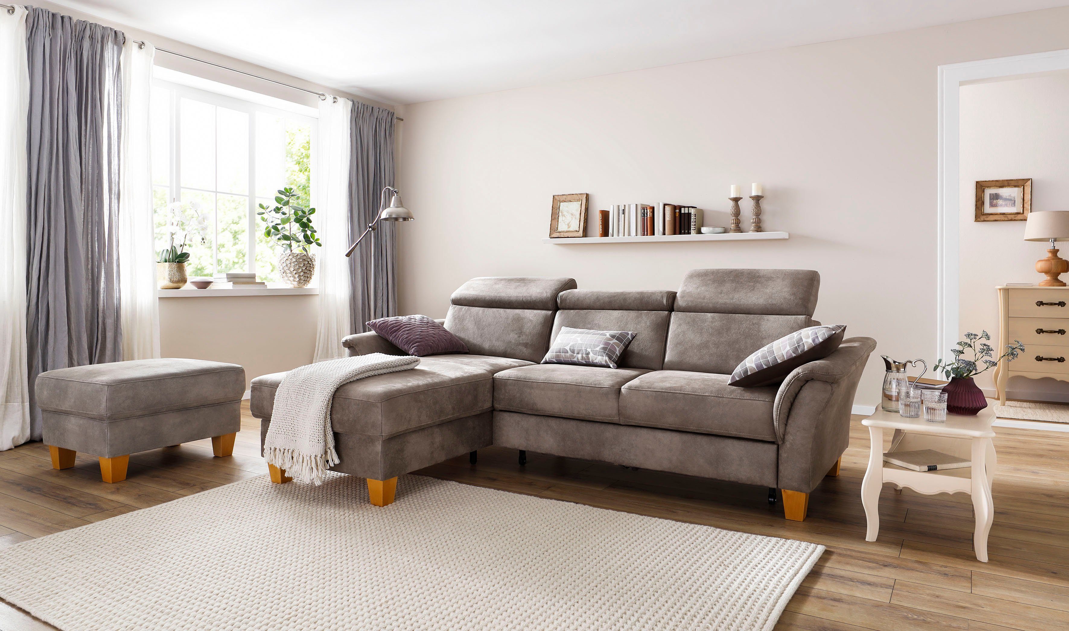 Home affaire Ecksofa Conville L-Form, Federkern, günstig online kaufen