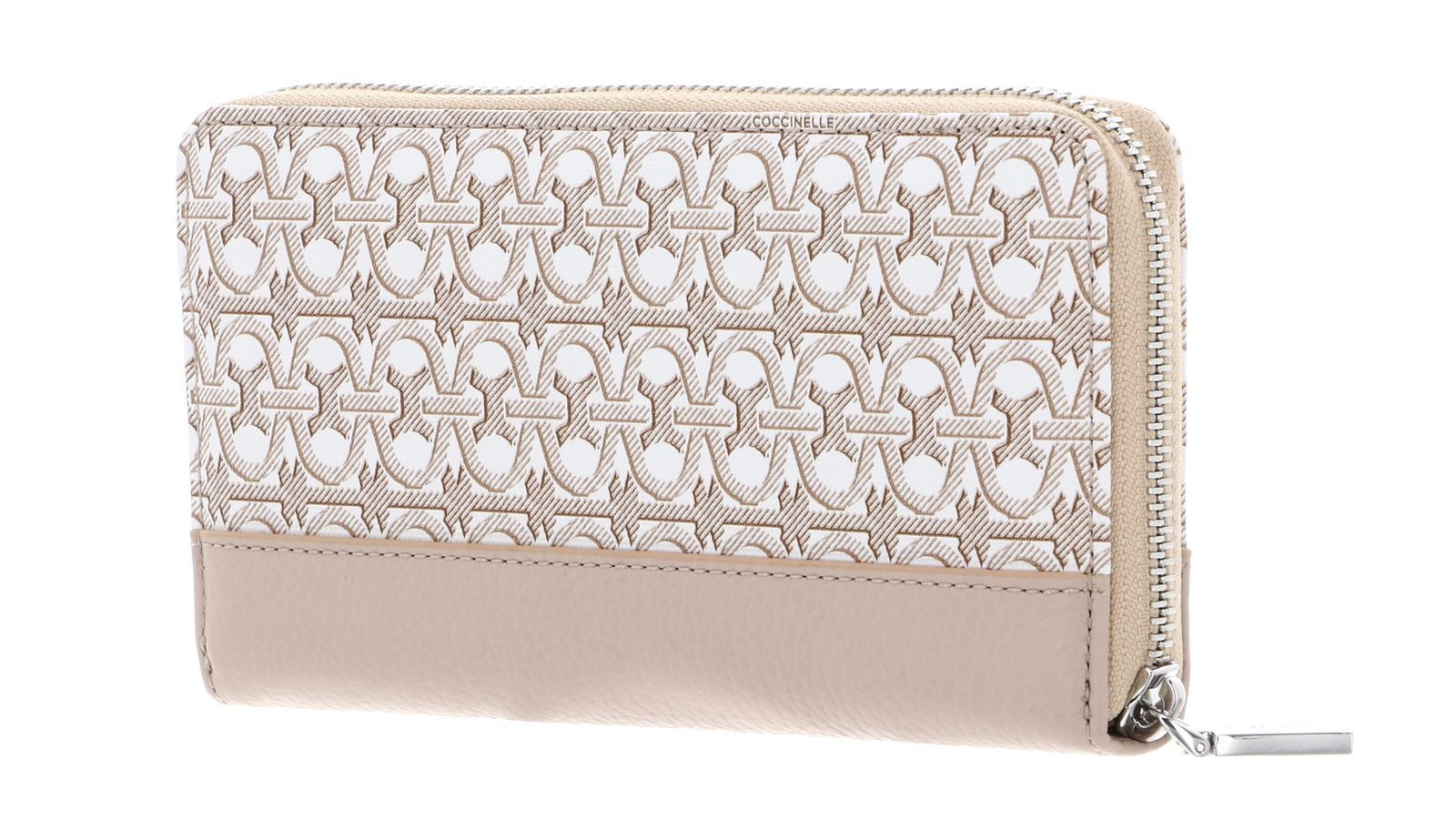 COCCINELLE Geldbörse Zip Around Wallet, aus echtem Rindsleder