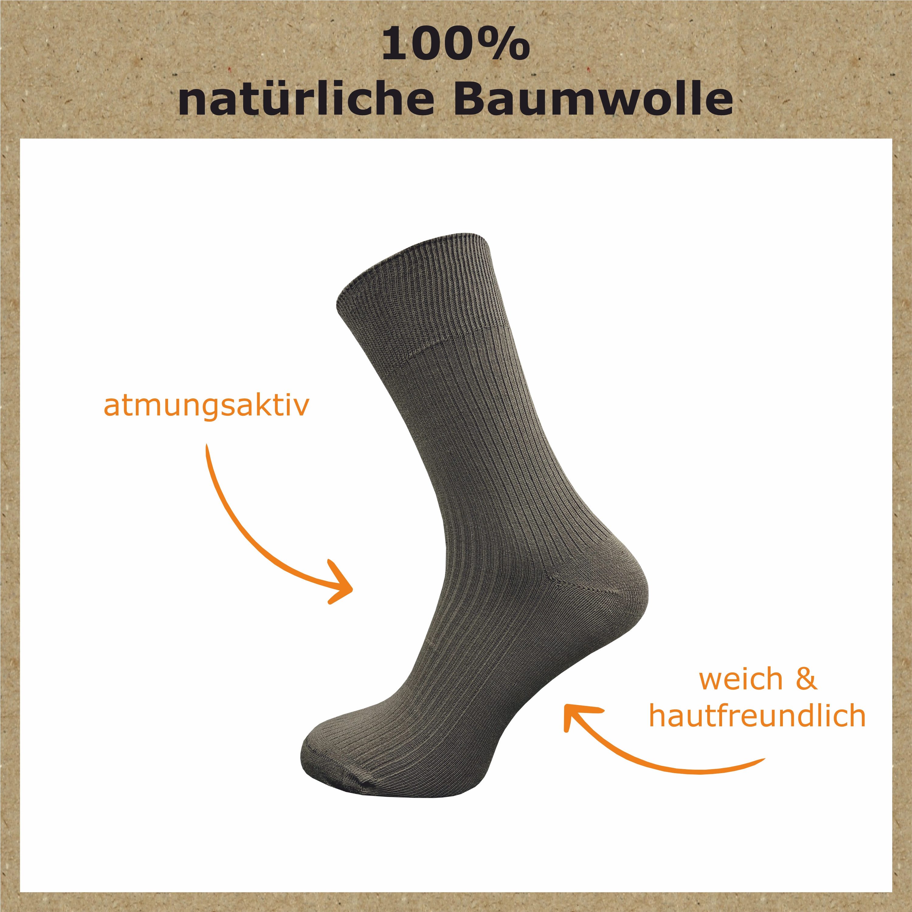 GAWILO Basicsocken für Herren aus 100% Baumwolle - ohne Gummi - ohne drückende Naht (12 Paar) in schwarz, weiß & blau - für Preisbewusste in ansprechender Qualität