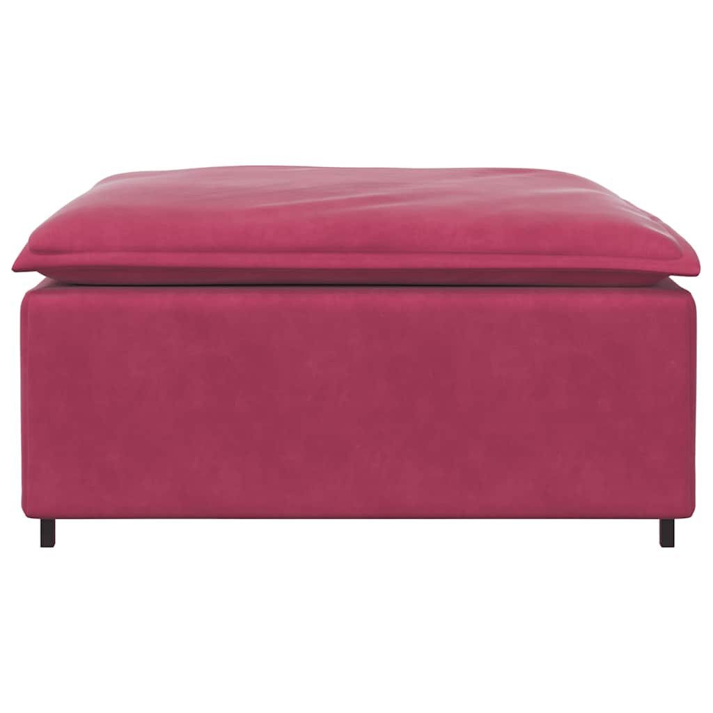 vidaXL Sofaelement Modulares Sofa Fußhocker-Modul Weinrot günstig online kaufen