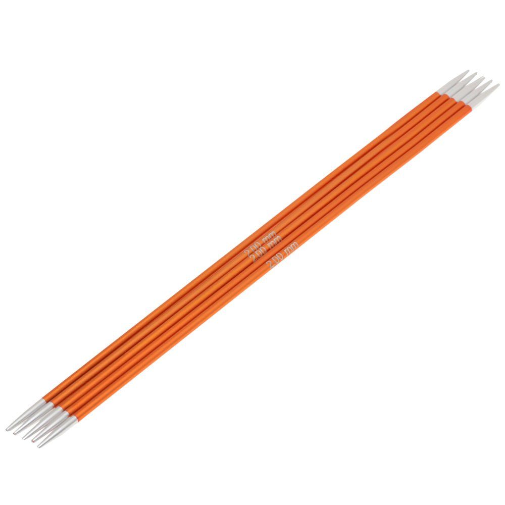 LANA GROSSA Strumpfstricknadeln Knit Pro ZING Nadelspiel Aluminium Rainbow, Stricknadel verschiedene Längen/Größen
