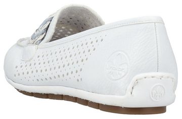 Rieker Slipper Mokassin, Sommerschuh, Komfortschuh mit Leder-Innensohle