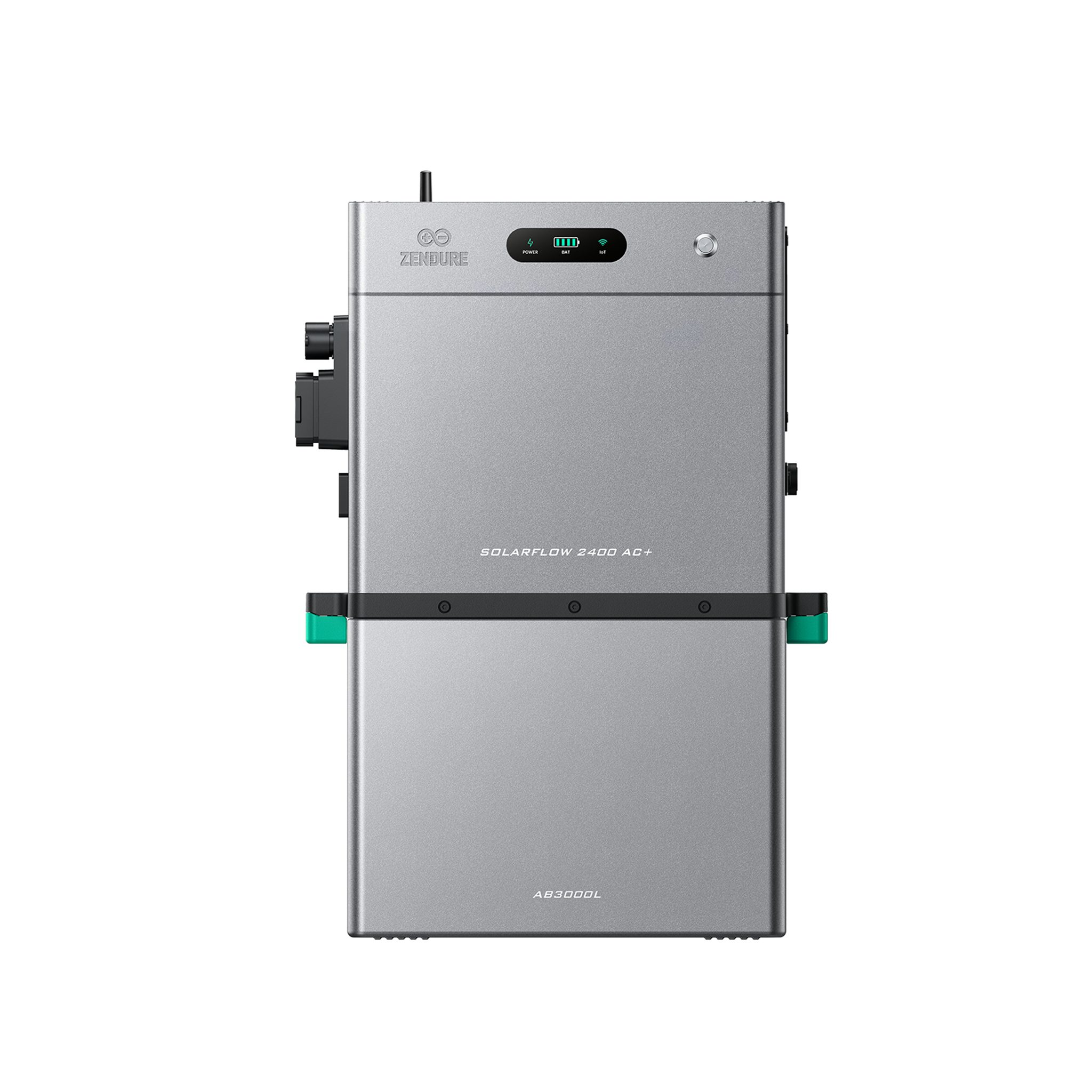 ZENDURE SuperCharged Balkonkraftwerk Zendure SolarFlow 2400 AC Plus mit 0/1/2/3/4/5 AB3000L Batterie, 800 W, (Set, 1× SolarFlow 2400 AC Plus mit 0/1/2/3/4/5× AB3000L Batterien), erweiterbar 2,88–16,8 kWh, IP65 Schutz, Plug and play