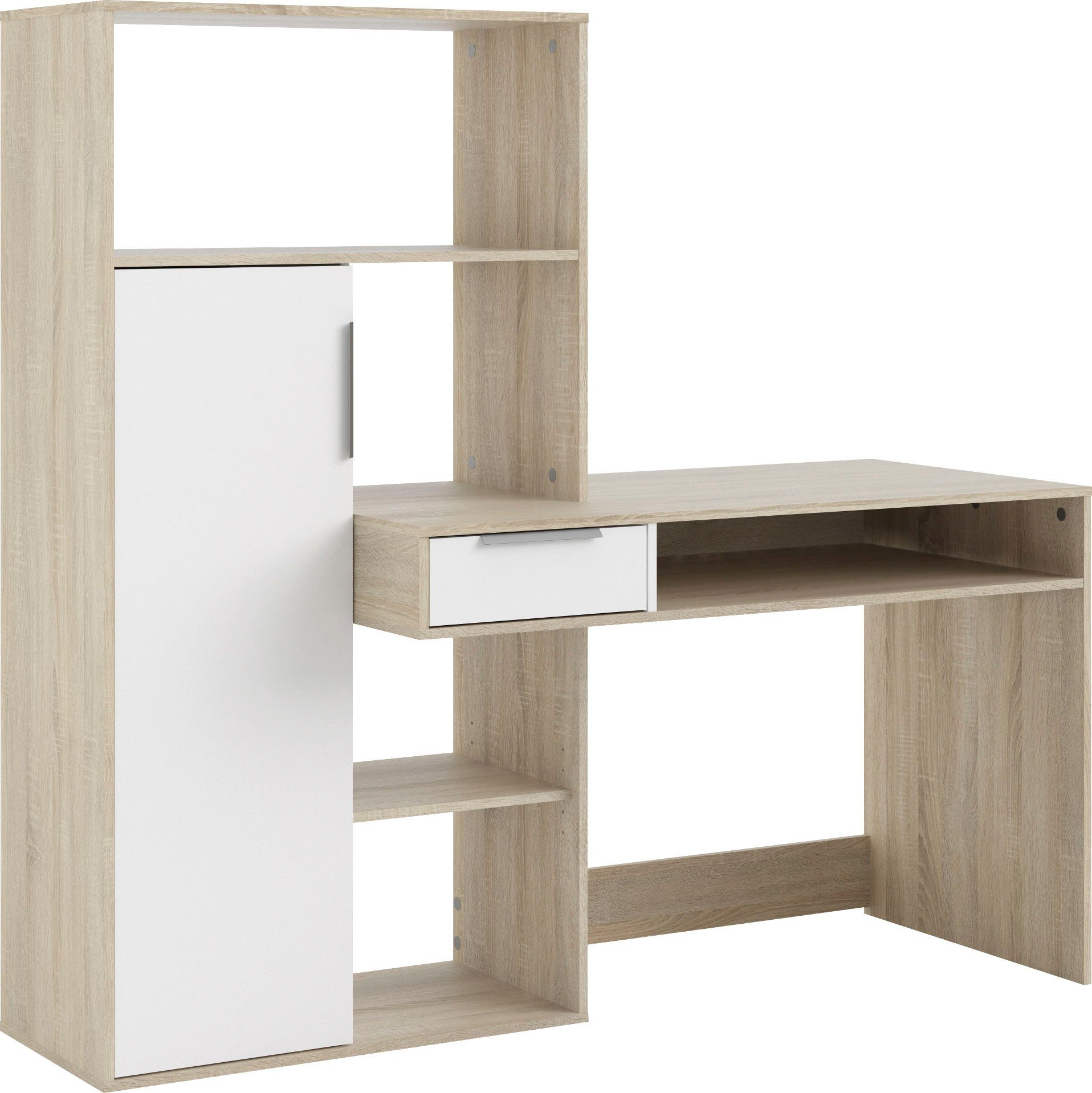 Home affaire Regal-Schreibtisch Plus, mit vielen Stauraummöglichkeiten, zeitloses Design | Regal-Schreibtische