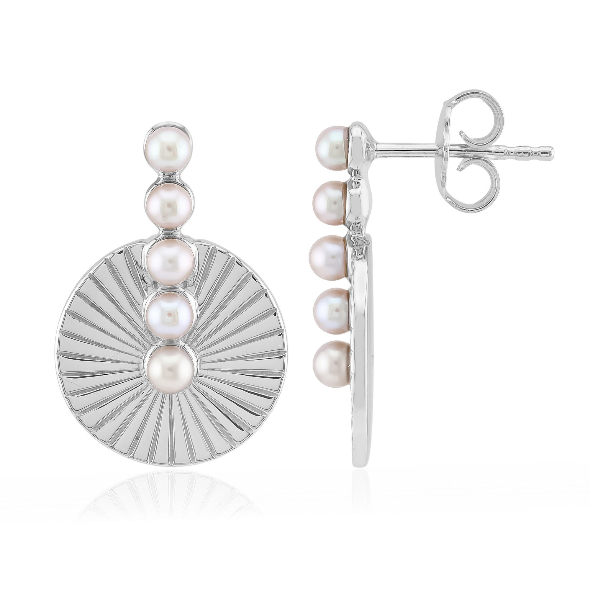 Cavill Perlenohrringe Cavill Echtschmuck Ohrringe Damen 925 Silber mit 21 mm Perlen (2-tlg)