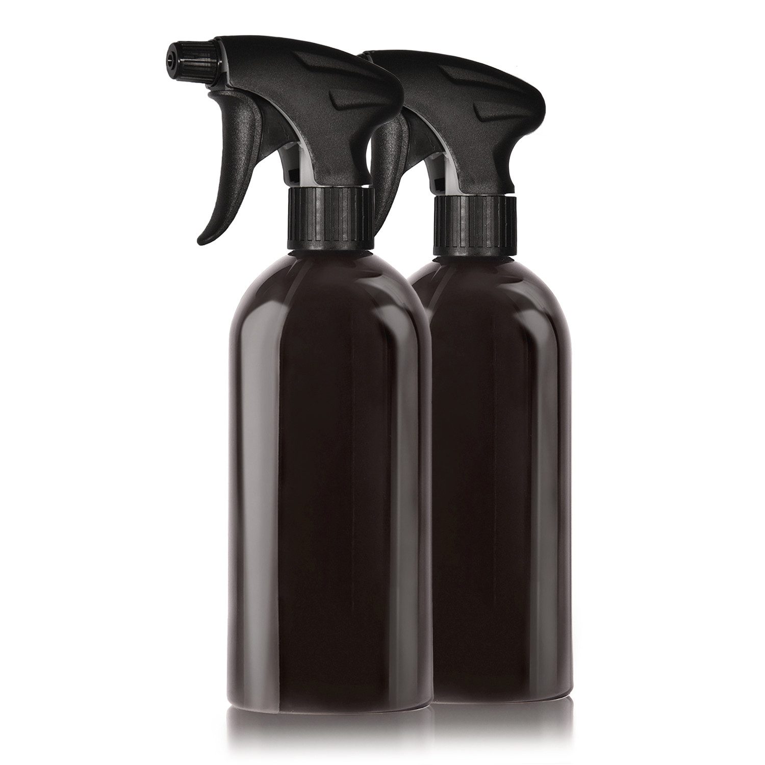 Oputec Sprühflasche 2 x 500ml Sprühflasche aus Kunststoff Schwarz zum Befüllen