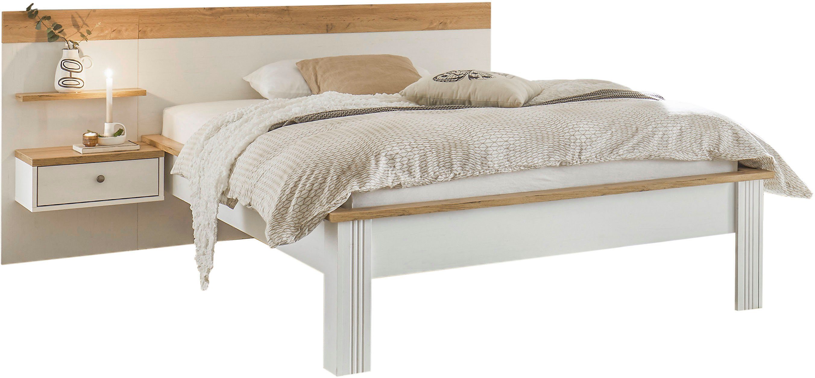 OTTO home Schlafzimmer-Set Westminster, Bett Breite Liegefläche 90 oder 140cm und 1 Wandpaneel