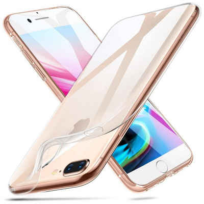 CoolGadget Handyhülle Transparent Ultra Slim Case für Apple iPhone 7 Plus/8 Plus 5,5 Zoll, Silikon Hülle Dünne Schutzhülle für iPhone 7+, iPhone 8+ Hülle