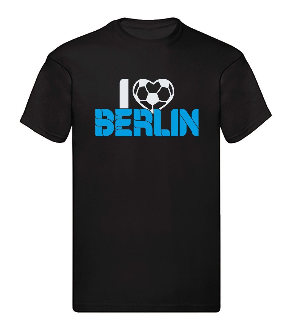 G-graphics T-Shirt I love Berlin (blau) (1-tlg) Herren T-Shirt mit einem Motiv für den echten Fan