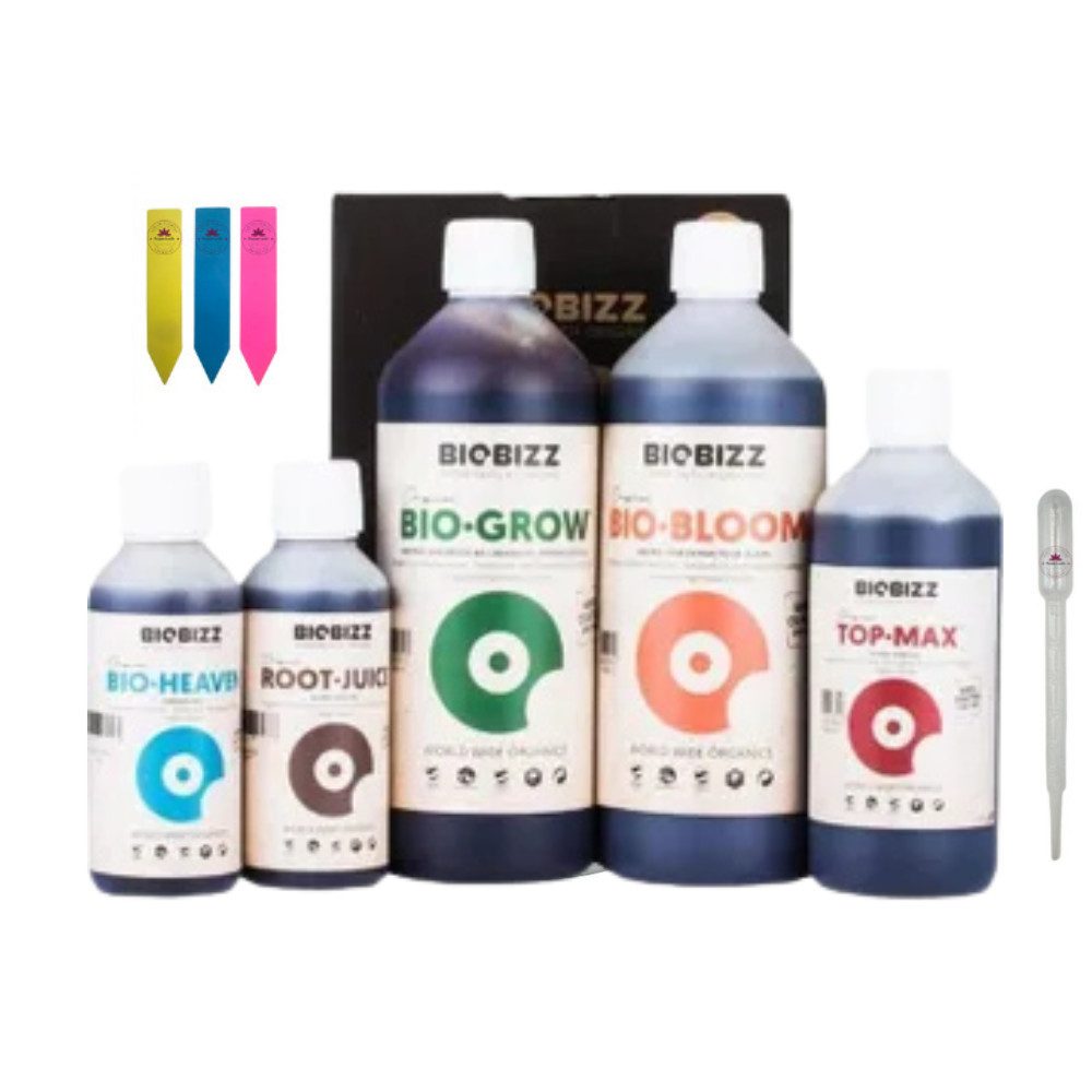 Biobizz Pflanzendünger BioBizz Set Big 5-teilig, 5-St., BioBizz Big 5 Set mit fünf organischen Flüssigdüngern, 5-teiliges BioBizz Düngerset für Erde, Coco und Hydro-Systeme