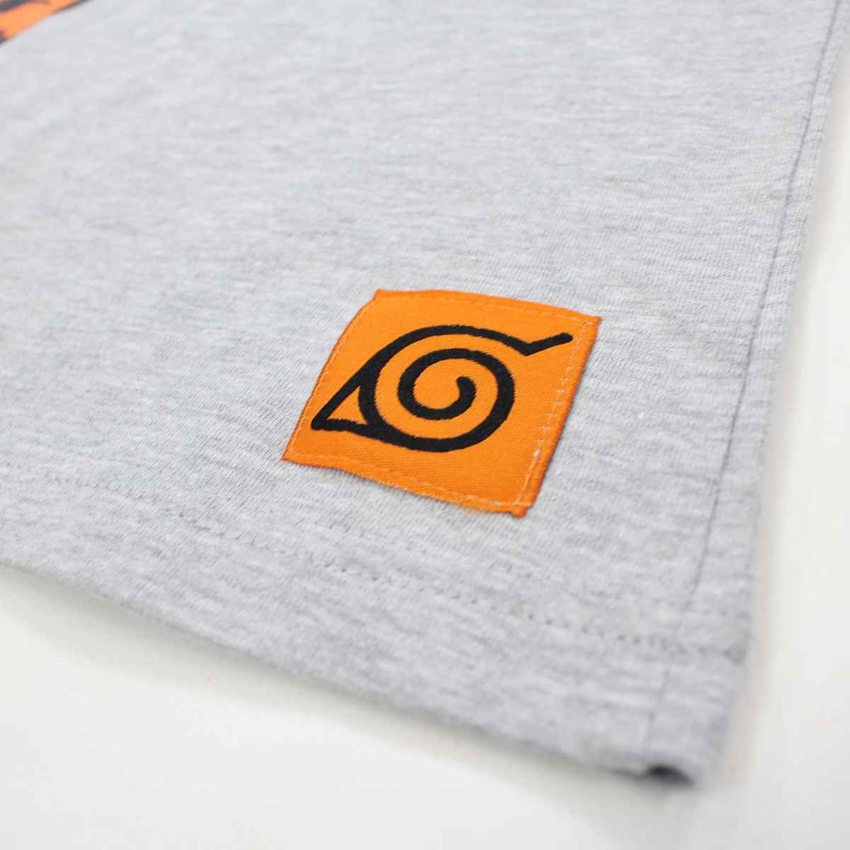 Jungen bis 104 Shippuden Kurzarm Kinder Shirt Print-Shirt Naruto Naruto Anime Gr. Grau T-Shirt 140