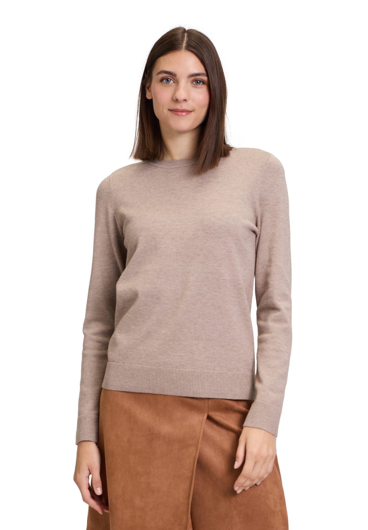 Strickpullover Betty Barclay Damen Basic-Strickpullover mit Rundhalsausschnitt