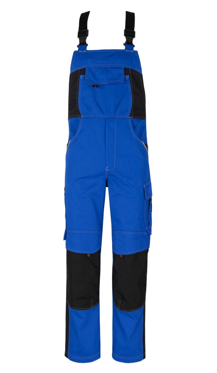Beb HANDWERK Herren Latzhose FLEX – Regular Fit, Schwarz, Mit Reflexstreifen