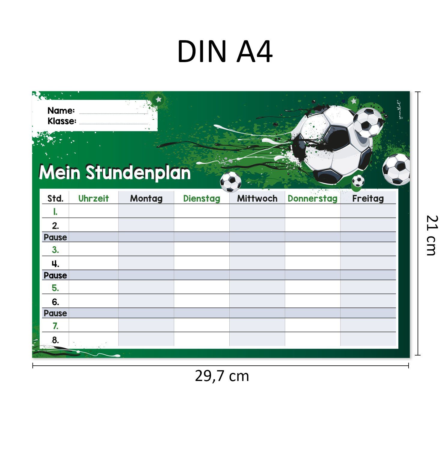 younikat Schülerkalender younikat Stundenplan I inkl. Stift I wiederbeschreibbar I dv642, Selbstklebend