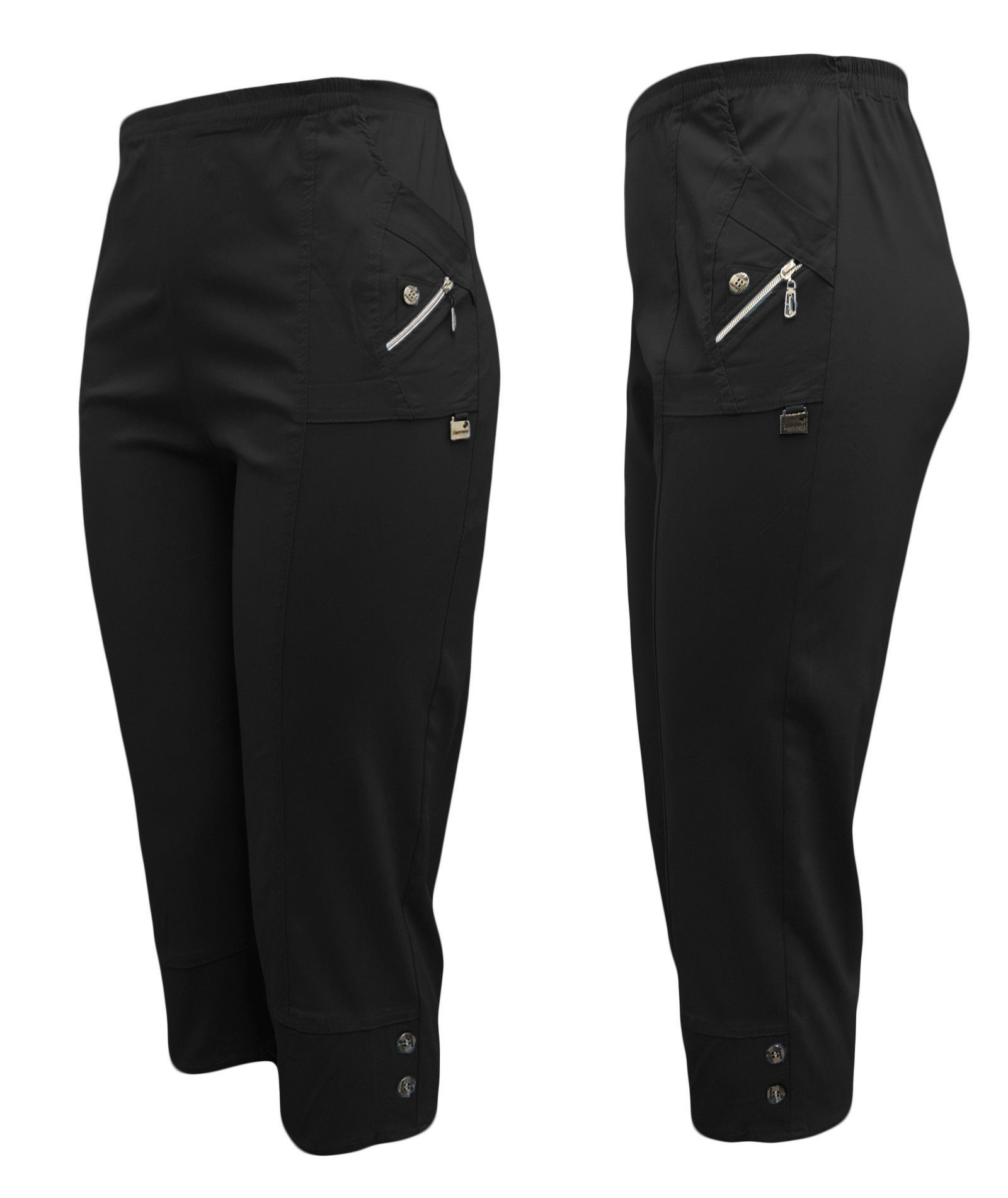 Cherry Berry Caprihose Damen Sommerhose 3/4 Freizeit Hose mit Stretch im Regular fit in den Größen 38/40 bis 52/54 erhältlich