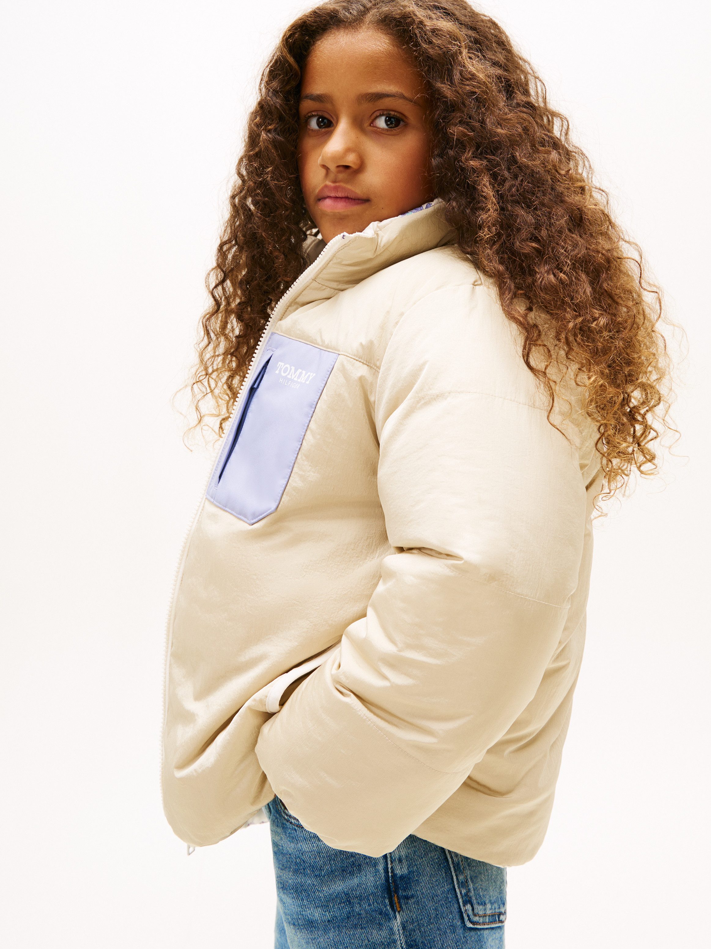 Tommy Hilfiger Wendejacke FLOWER AOP REVERSIBLE PUFFER Regular fit, Kinder bis 16 Jahre