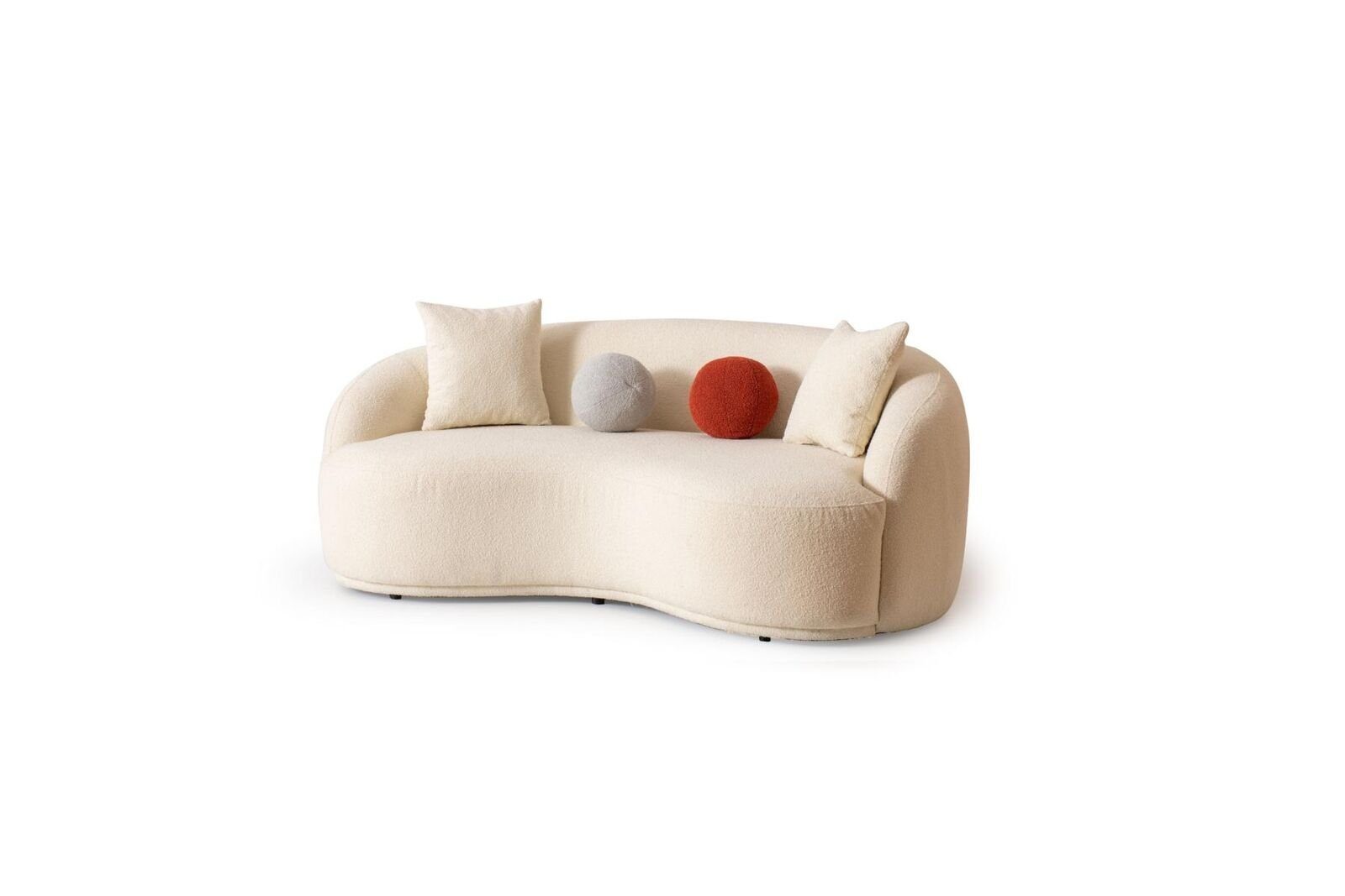 JVmoebel 3-Sitzer Modern Sofa 3 - Sitzer Designer Möbel Weiße Farbe Stil Couchen Sofas, 1 Teile, Made in Europa