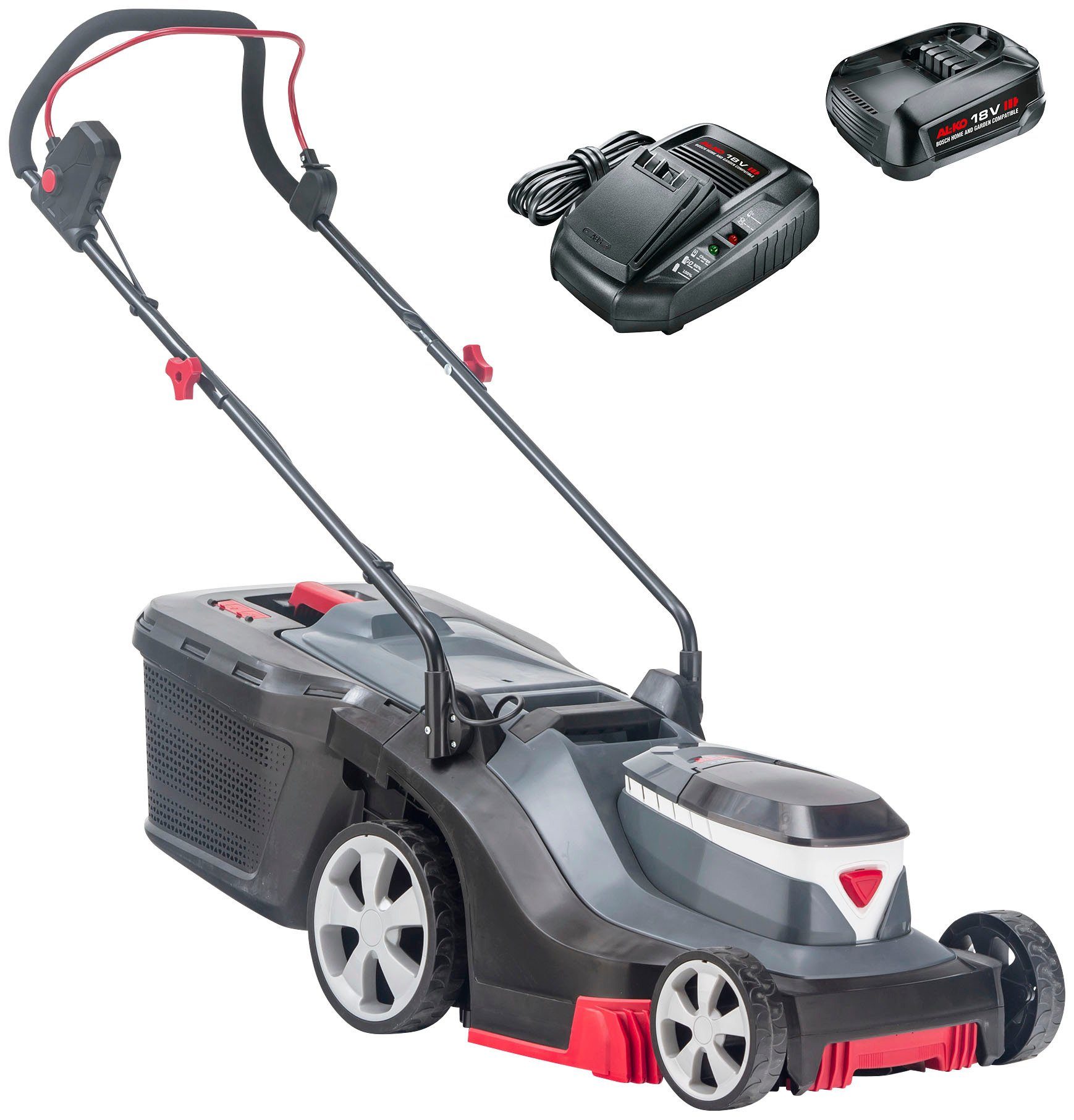 AL-KO Akkurasenmäher HOME AND GARDEN COMPATIBLE 3.22 Li Easy, 32 cm Schnittbreite, (Set), 32 cm Schnittbreite, inkl. 2 Akkus und Ladegerät