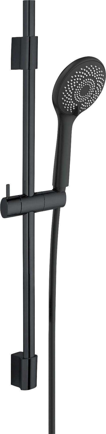 WENKO Stangenbrause-Set "Watersaving", Schwarz, Länge Stange: 70 cm günstig online kaufen