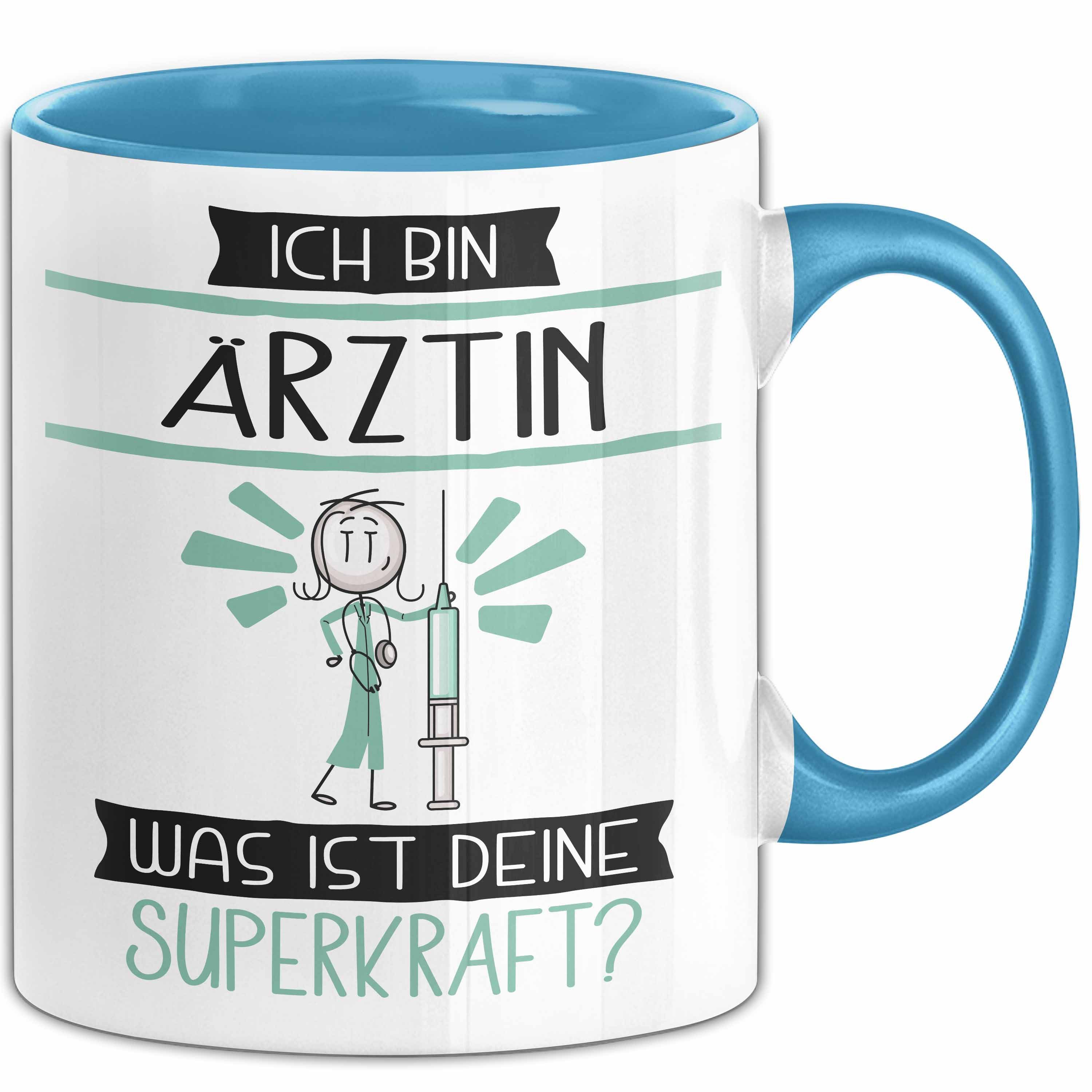 Trendation Tasse Ärztin Geschenk Tasse Ich Bin Ärztin Was Ist Deine Superkraft Gesche