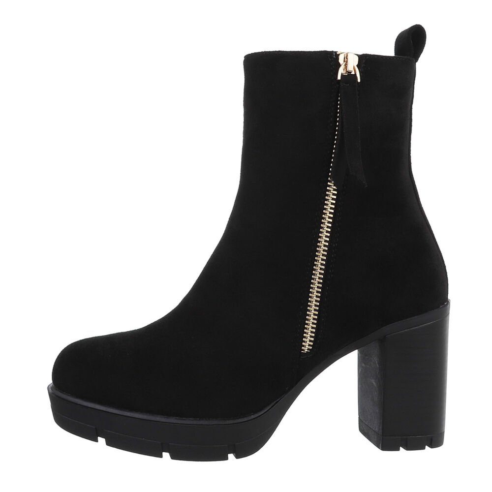 Ital-Design Damen Elegant High-Heel-Stiefelette (85493127) Blockabsatz günstig online kaufen