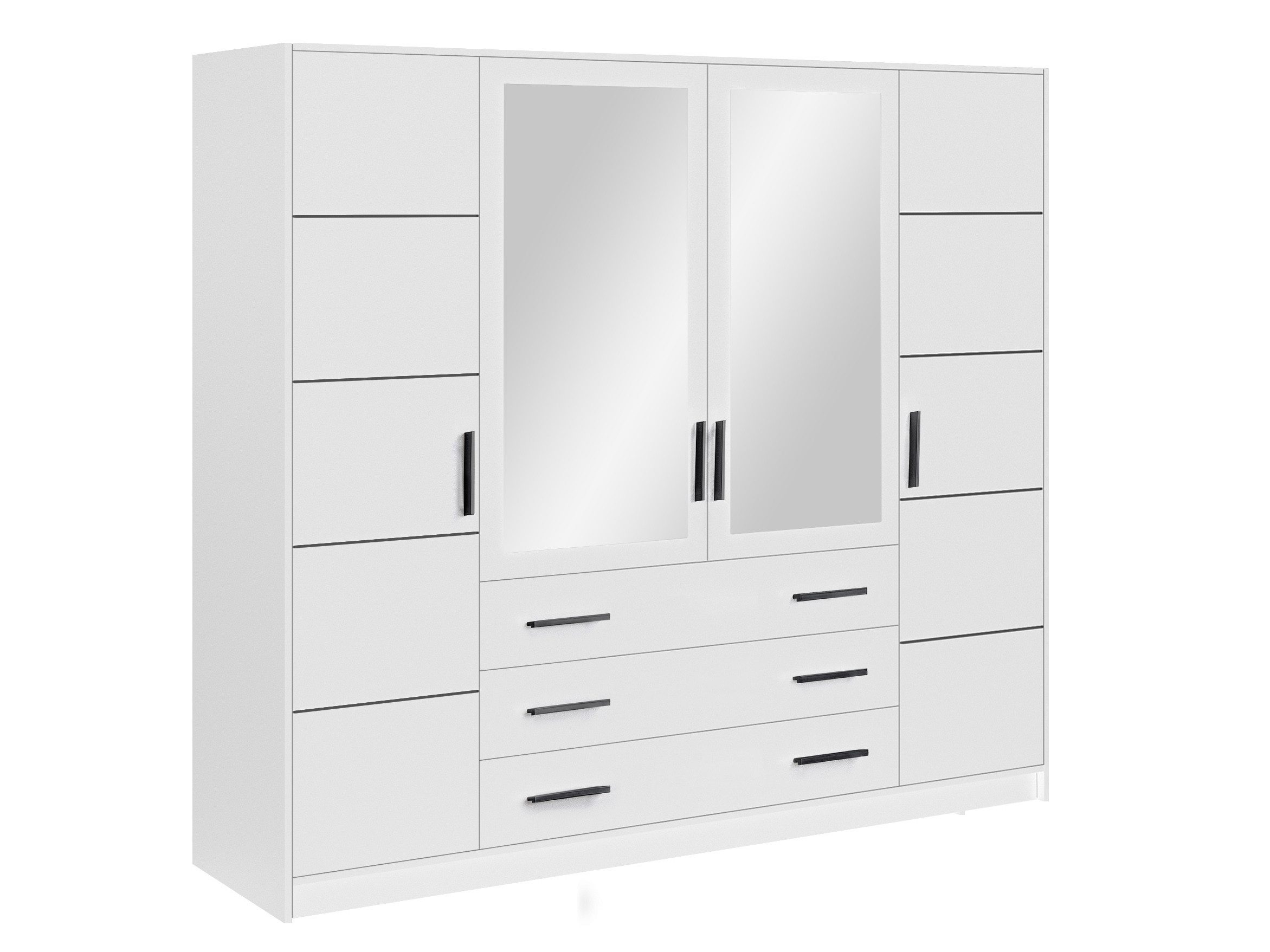 Compleo Kleiderschrank mit 4-türen und 3 günstig online kaufen