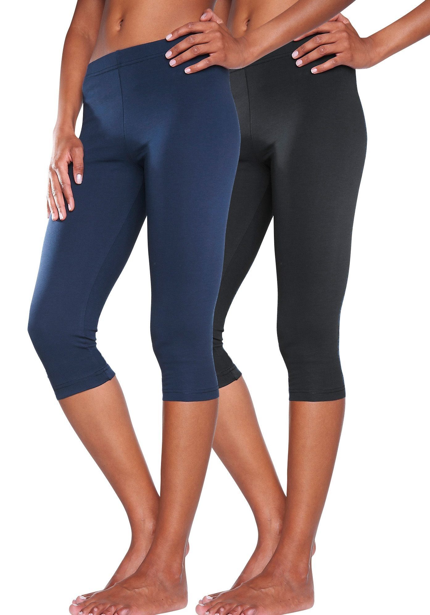 Vivance Active by Lascana Caprileggings (2er-Pack) mit Gummibund, Loungewear