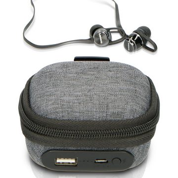 Lenco EPB-160BK In-Ear-Kopfhörer (Nicht anwendbar, Easy-Touch mit 9h Akkulaufzeit & Schnellladung inkl. Powerbank-Tasche)