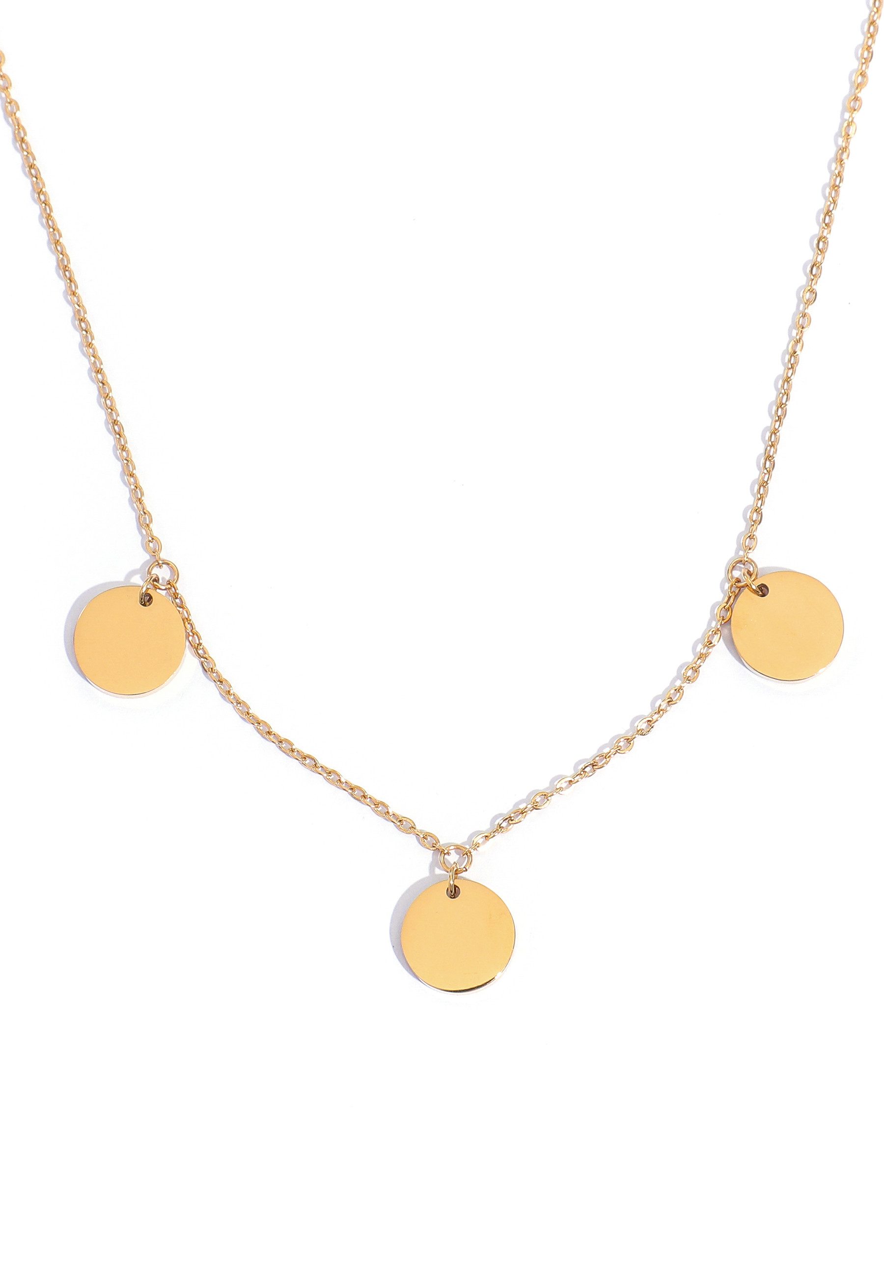 Edelstahlkette Edelstahl Plättchen Schmuck Halskette