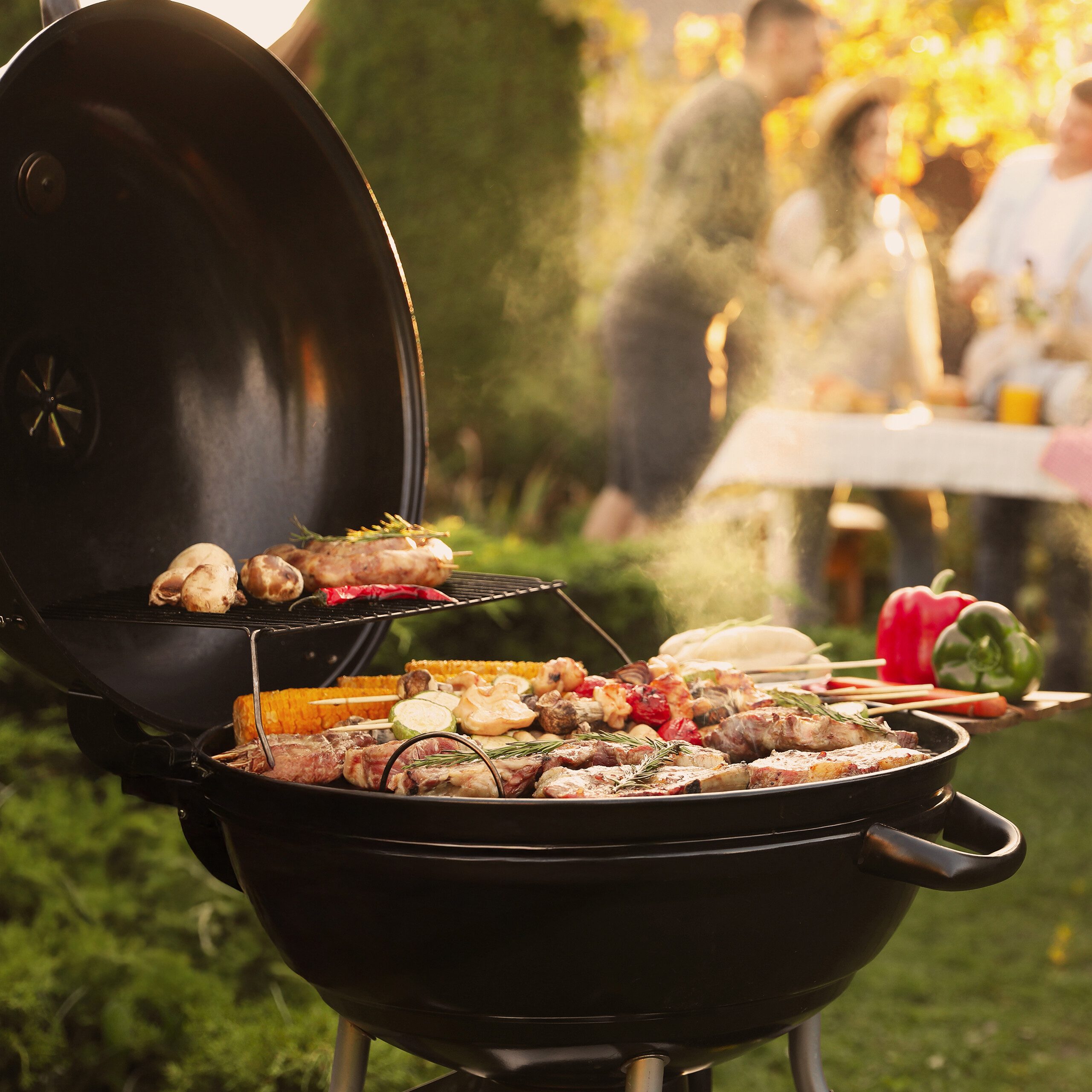 relaxdays Holzkohlegrill XXL Kugelgrill mit Rädern