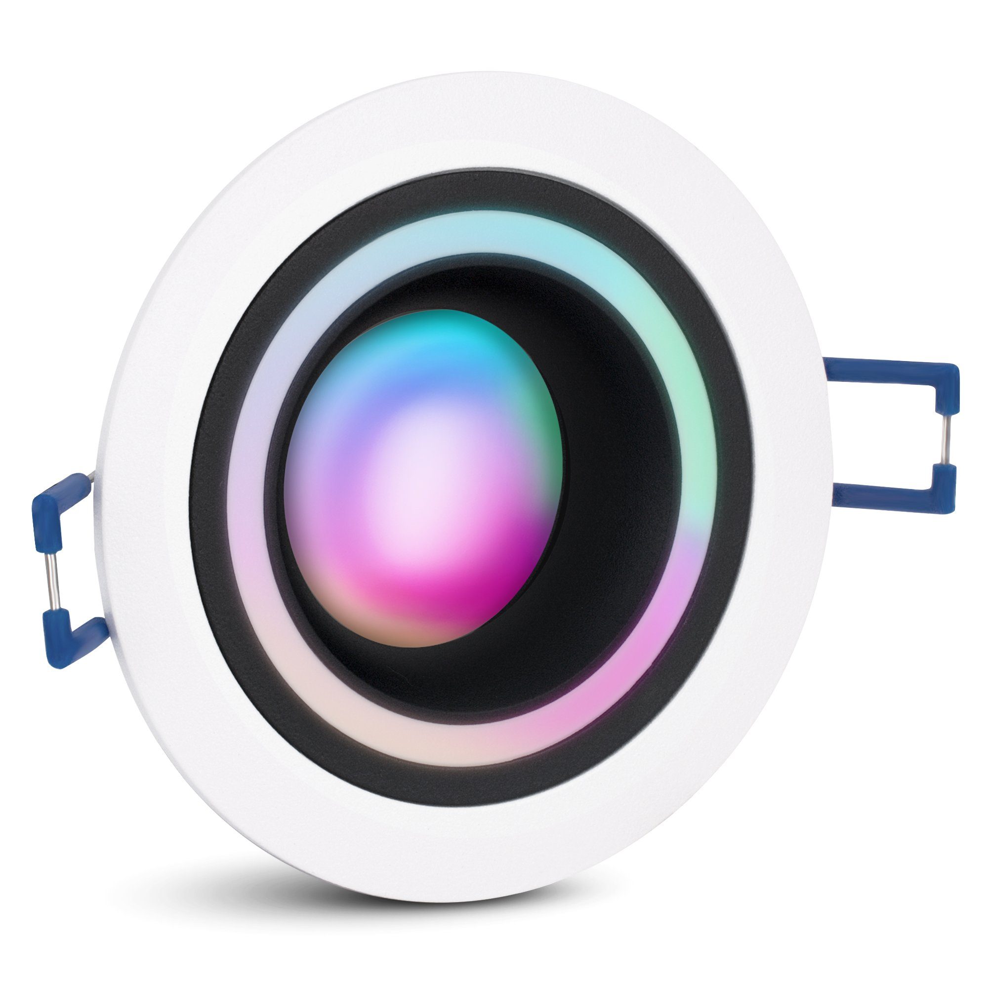 SSC-LUXon LED Einbaustrahler Matapo Design Einbauspot weiss schwarz mit Smart Home Modul RGBW LED, RGB & Weißtöne