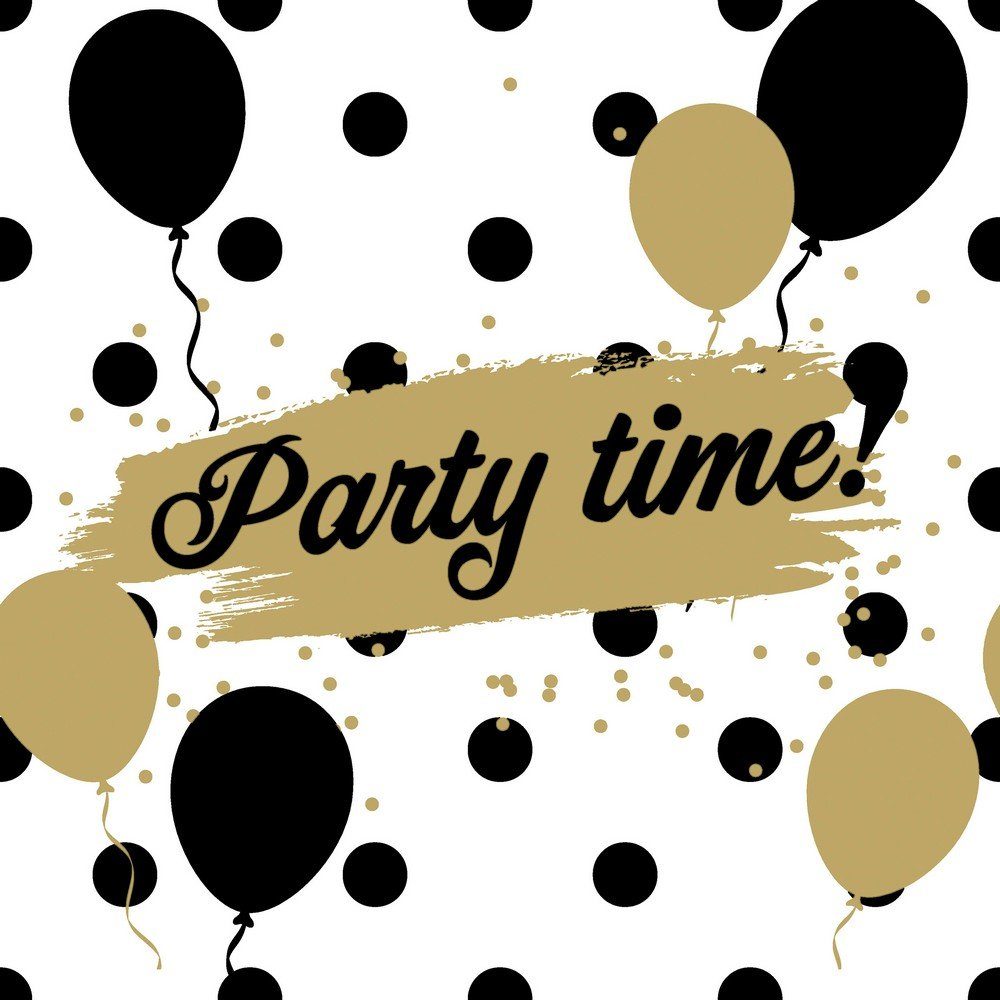 HOME FASHION Papierserviette 20 Servietten Celebration 33x33cm, (20 St)