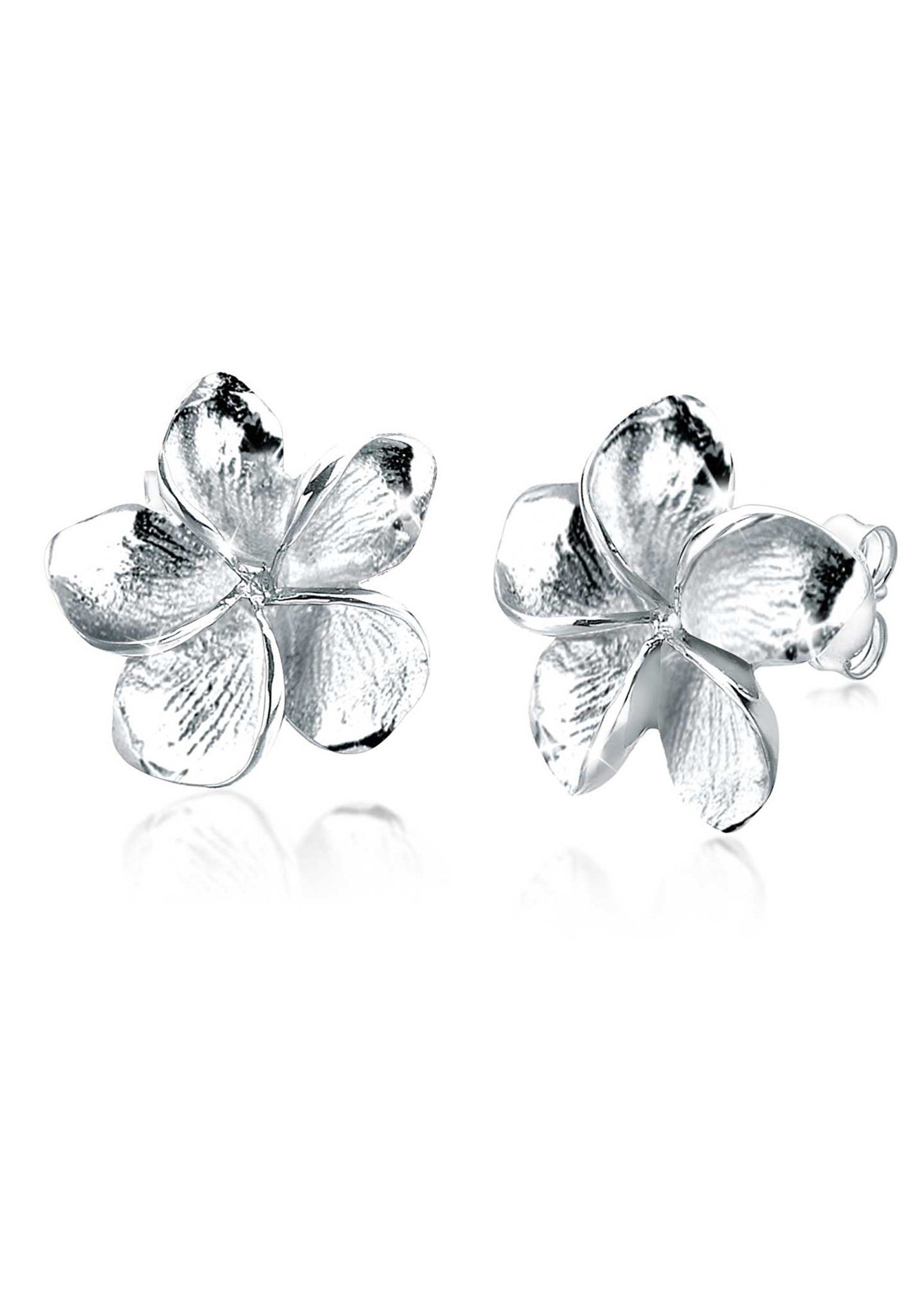 Elli Paar Сережки-гвоздики Frangipani Blüte Blume Filigran 925 Silber