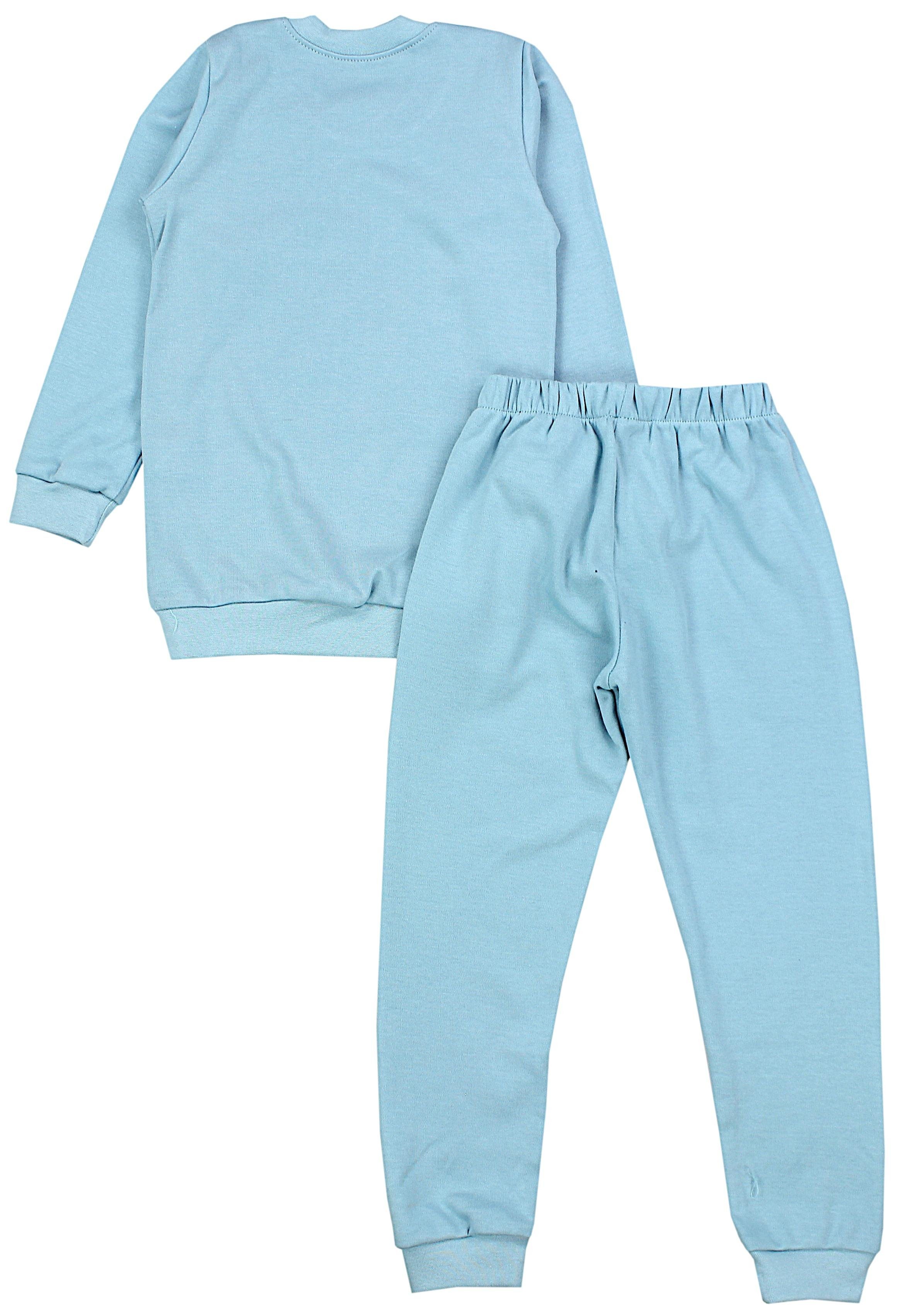 Schlafanzug NICE 2-teilig Nachtwäsche Langarm TupTam Schlafanzug Set Kinder Mintgrün Mädchen Pyjama Teddybär