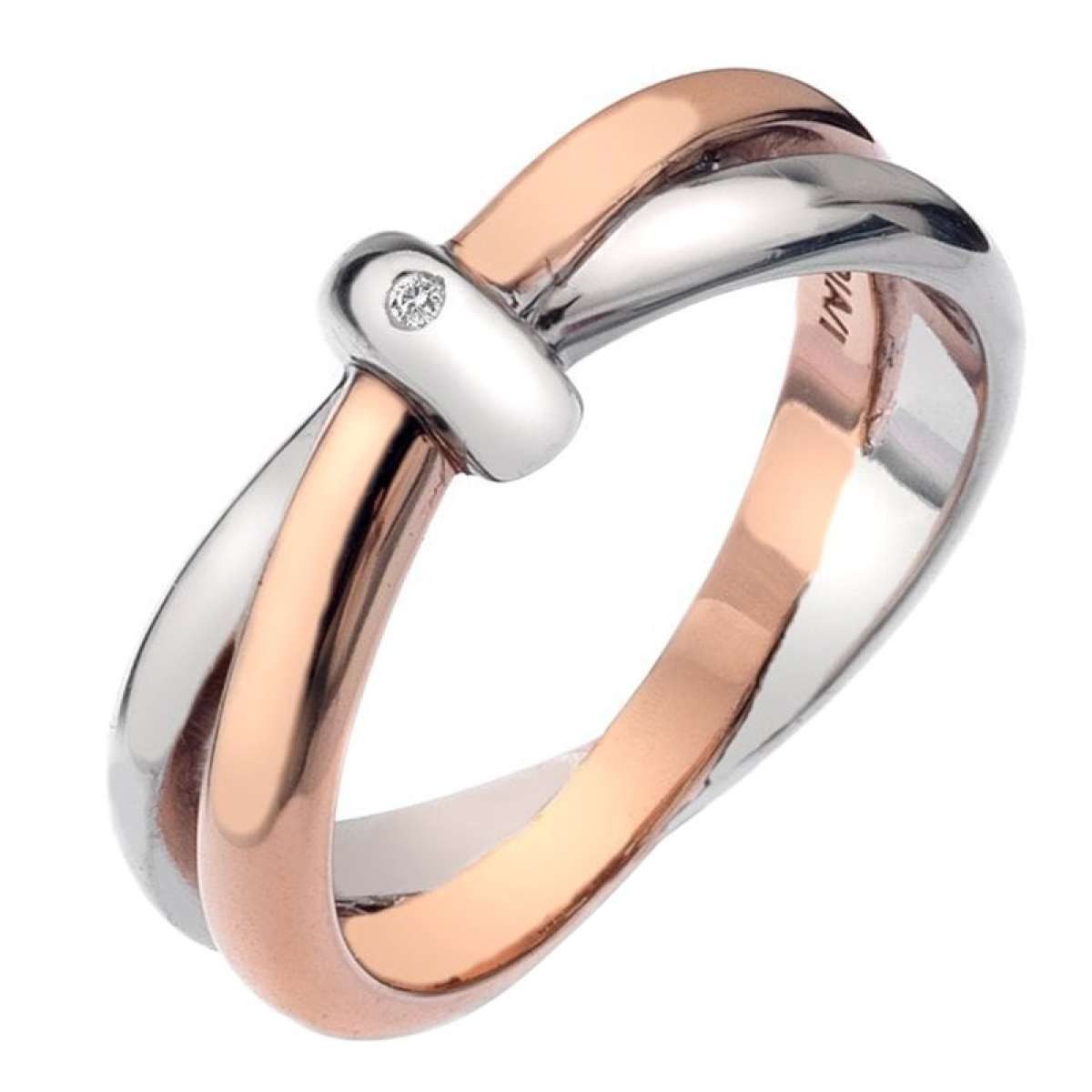 Hot Diamonds Silberring DamenSilber Bicolor Eternity