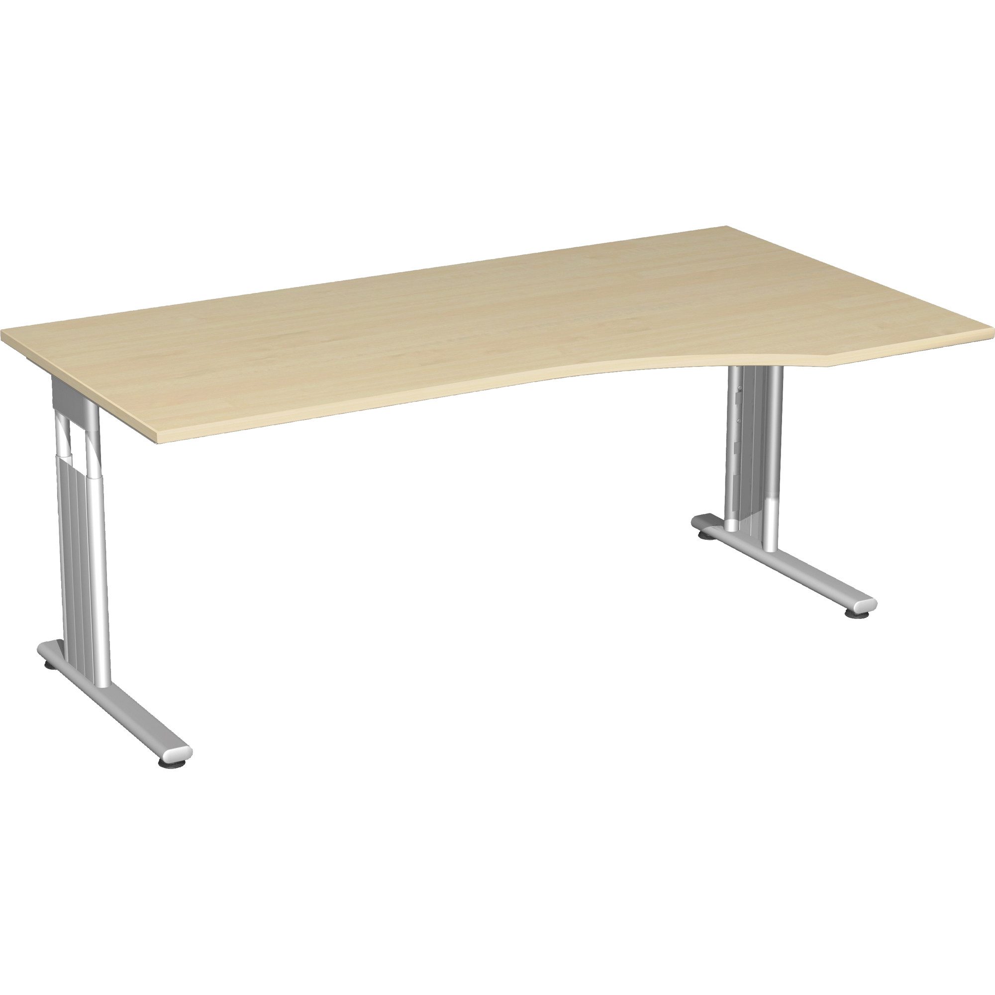 geramöbel Schreibtisch Schreibtisch Flex rechts S-617305-AS C-Fuß ahorn/silber