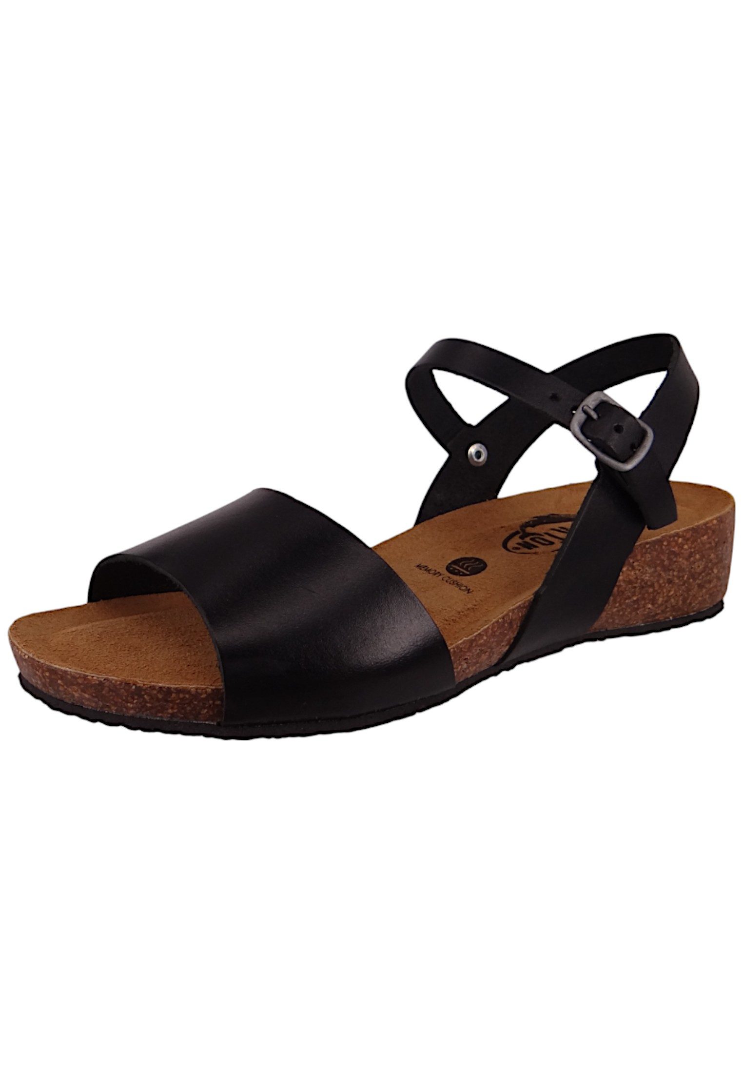 Plakton 775896 NOW Vaquetilla Wedge/Keil Negro Sandale